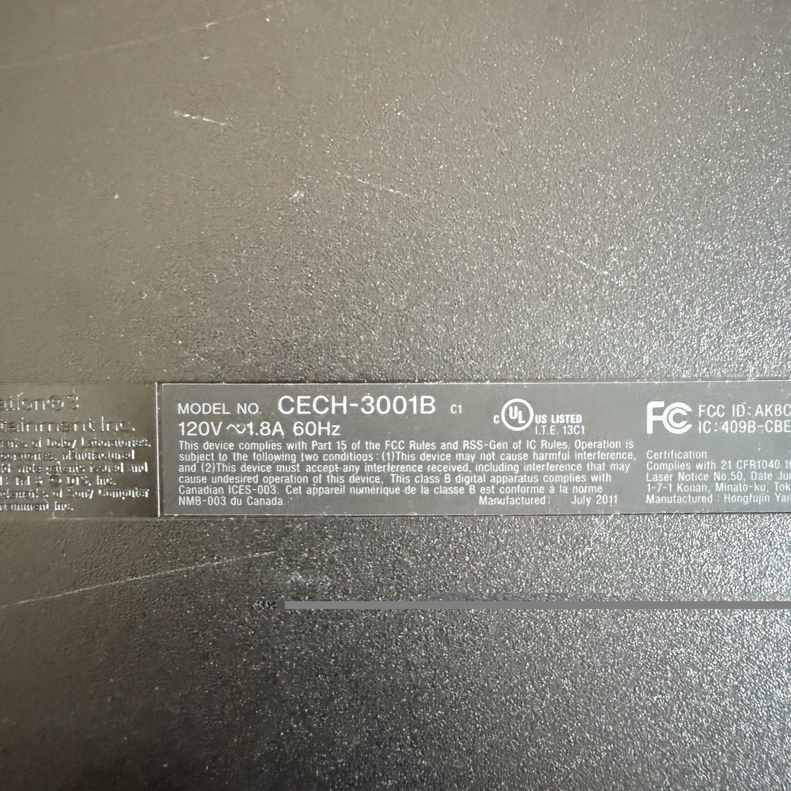 Sony PlayStation 3 PS3 Slim Console 320GB Black CECH-3001B with OEM Controller