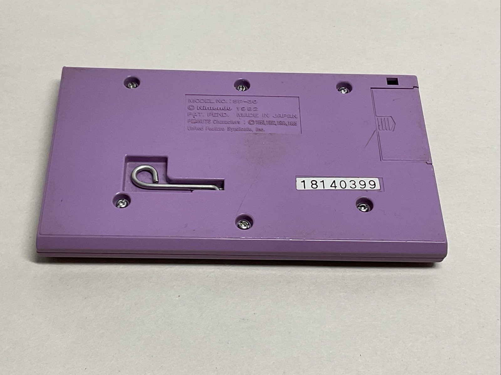 1982 Nintendo Game & Watch Snoopy Tennis Handheld UNTESTED PARTS ONLY
