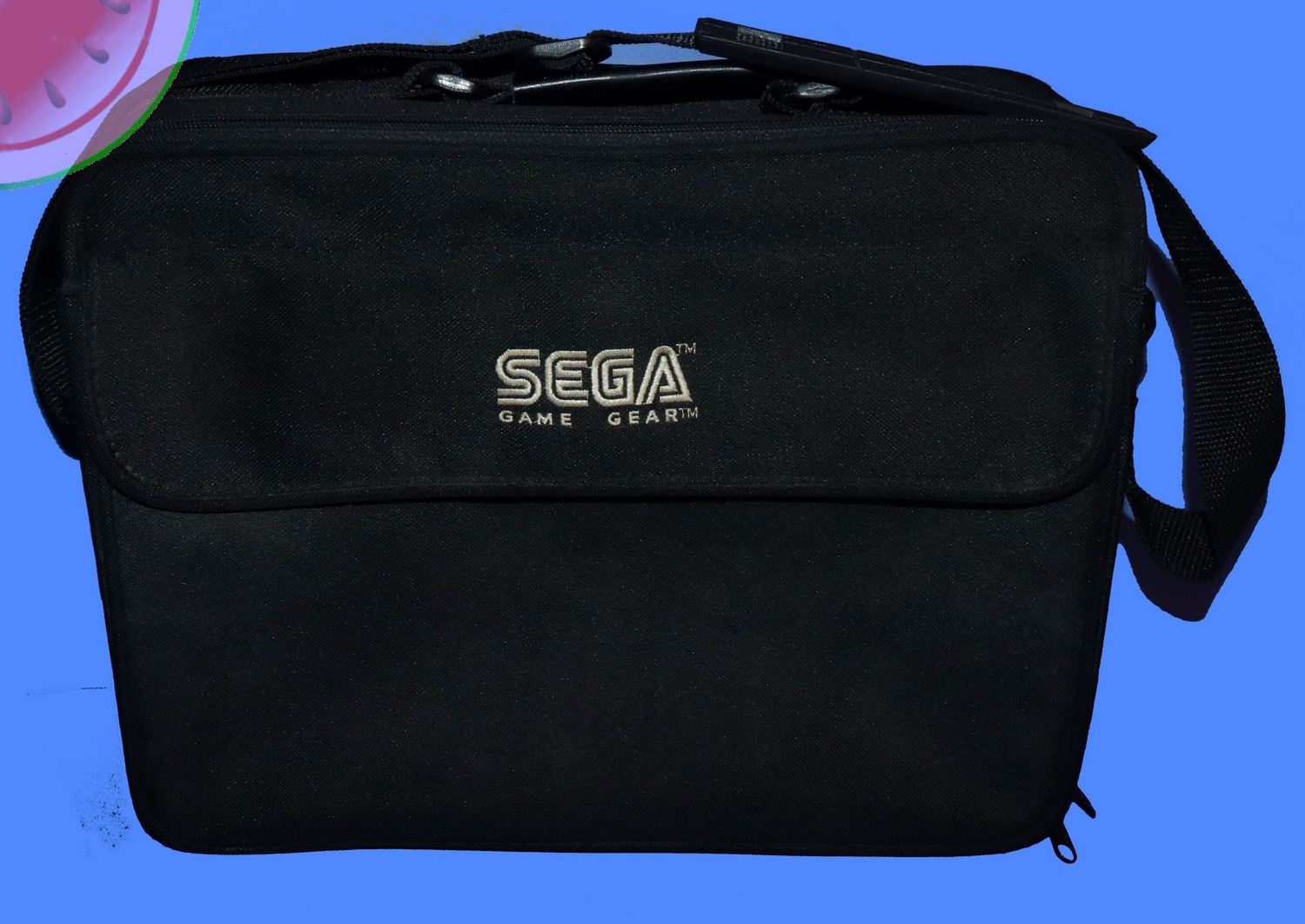 WORKING Blue Sega GAME GEAR System Recapped, Glass Lens, Carrying Case, 10 Games