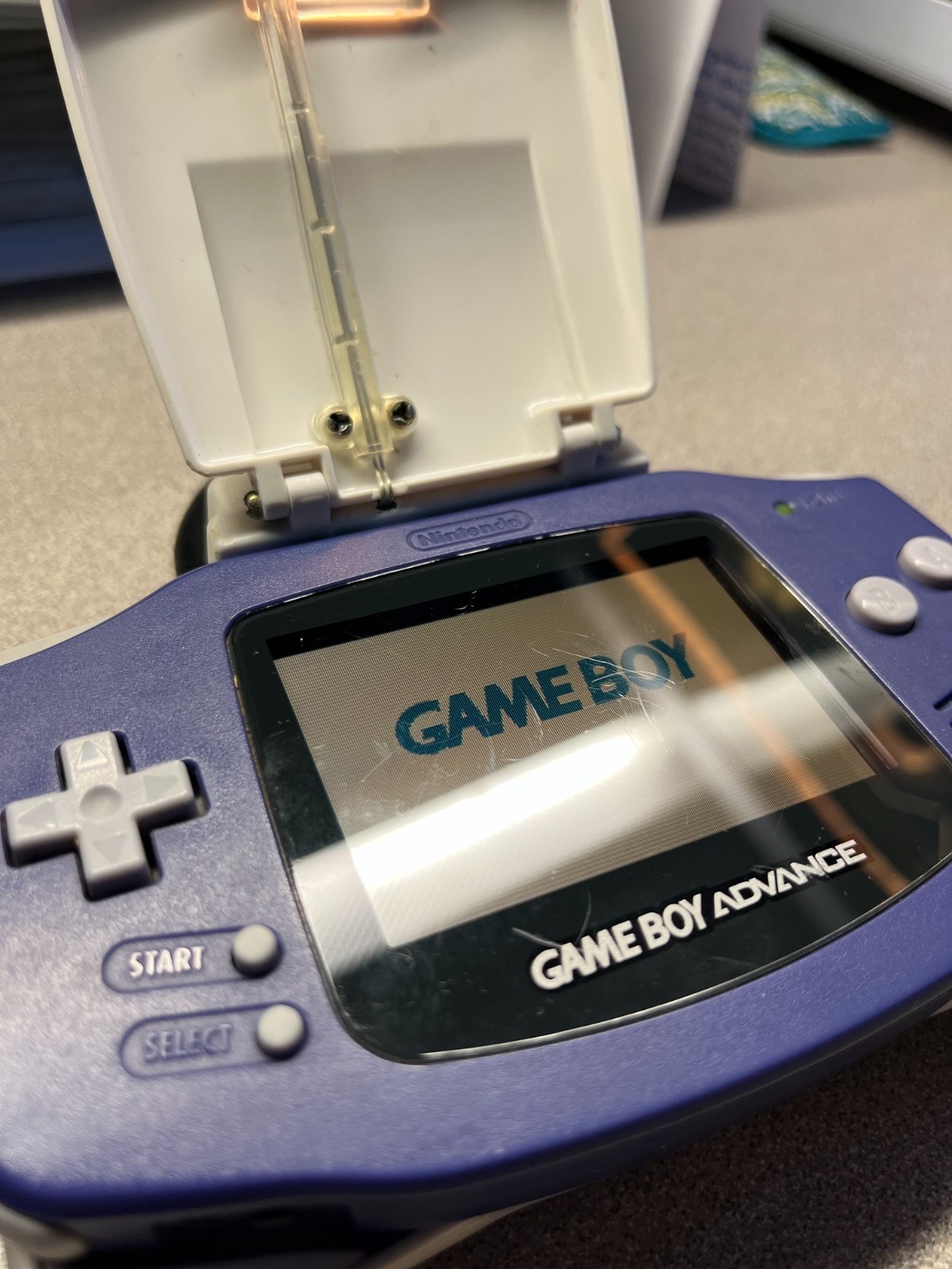 Nintendo Game Boy Advance – Blue (AGB-001) – Tested – with game and accessory