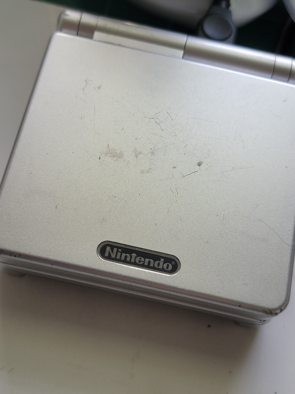 Nintendo Game Boy Advance SP Handheld System WithCharger Silver AGS 001 Working