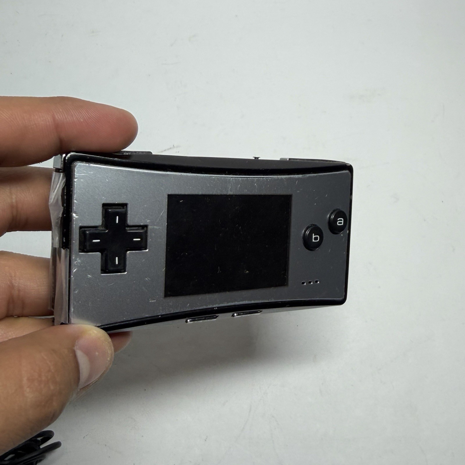 Nintendo Gameboy Advance Micro Handheld Console Black/Silver No Battery Cover