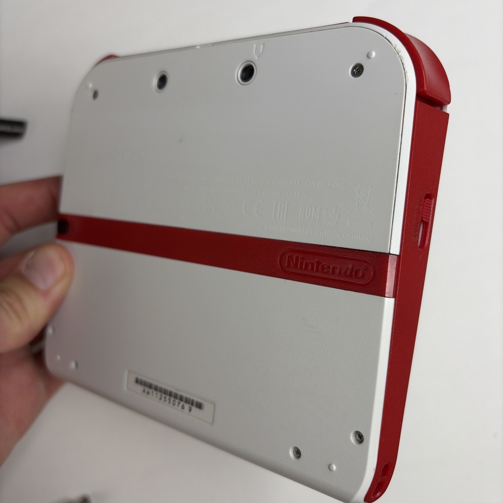 Nintendo 2DS White & Red Handheld System w/Charger Stylus Case US Model