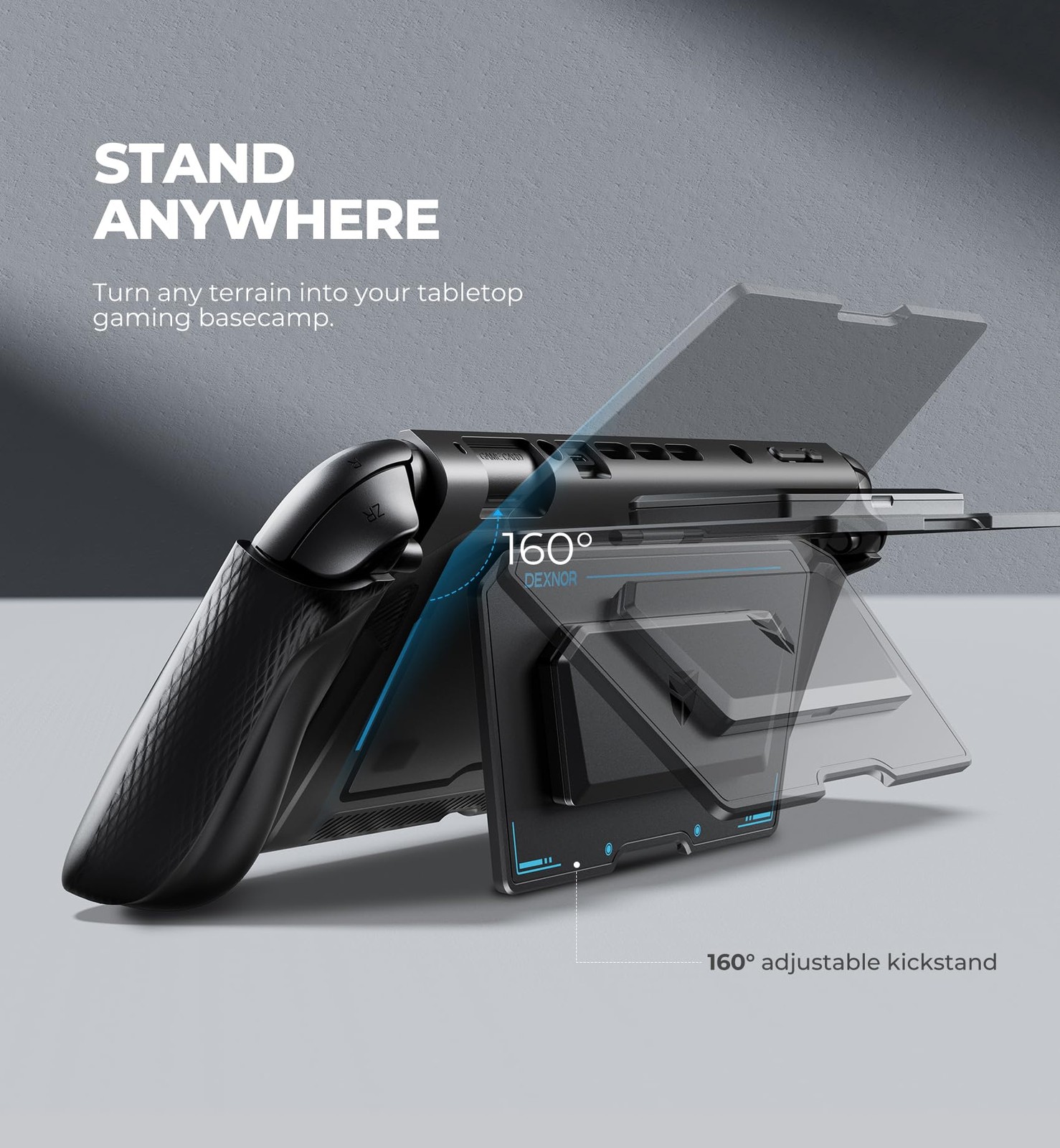 Dexnor for Nintendo Switch 2 Case 2025 Dockable Cover Medium to Large, Black