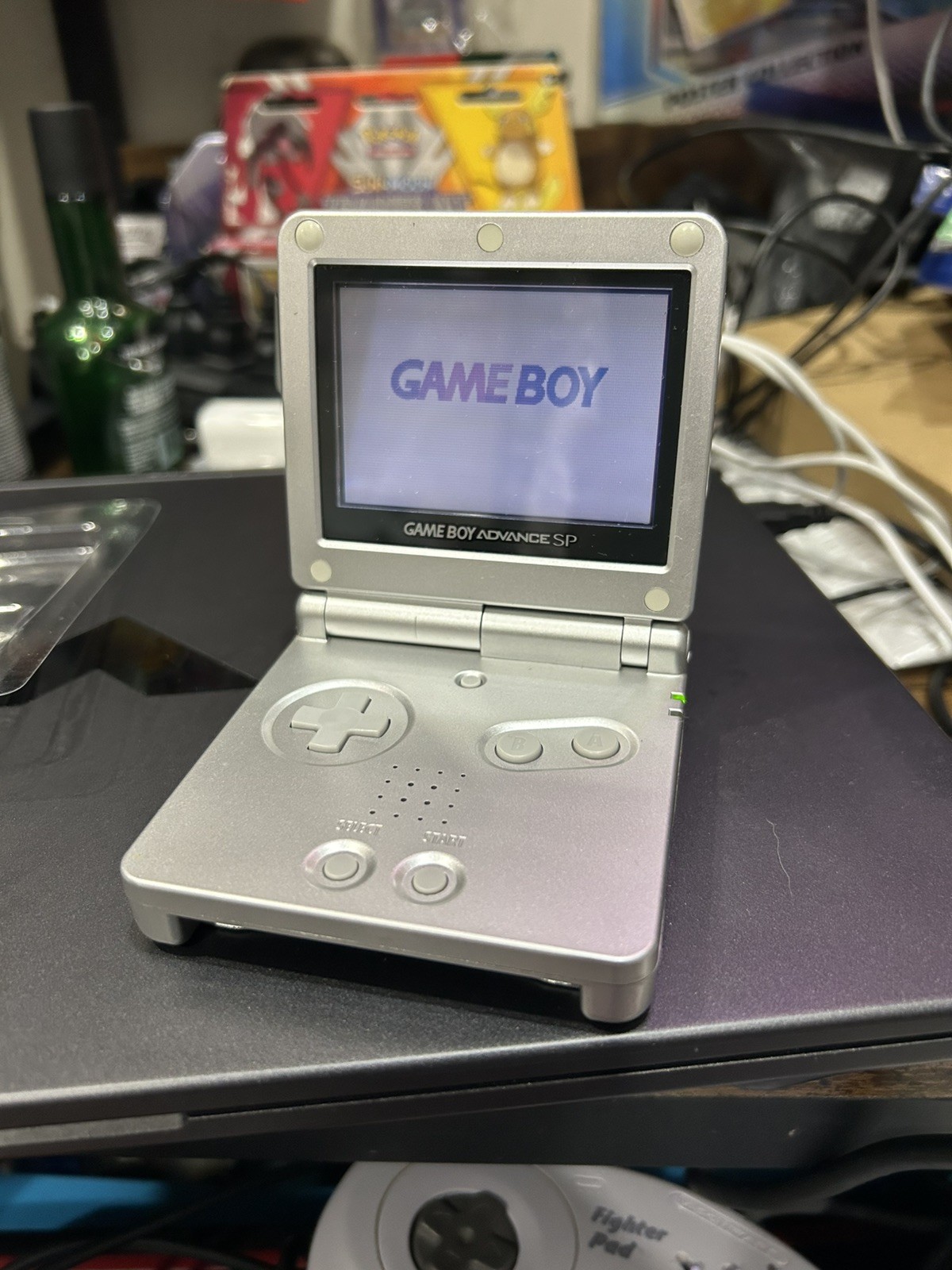 Nintendo Gameboy Advance SP [AGS-001] Silver Gray Handheld – For Parts or Repair