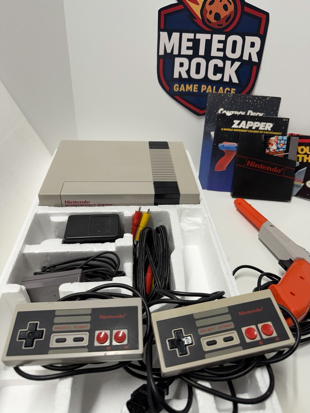 NES Nintendo Action Set Complete In Box Good Conditions With The Punisher Bundle