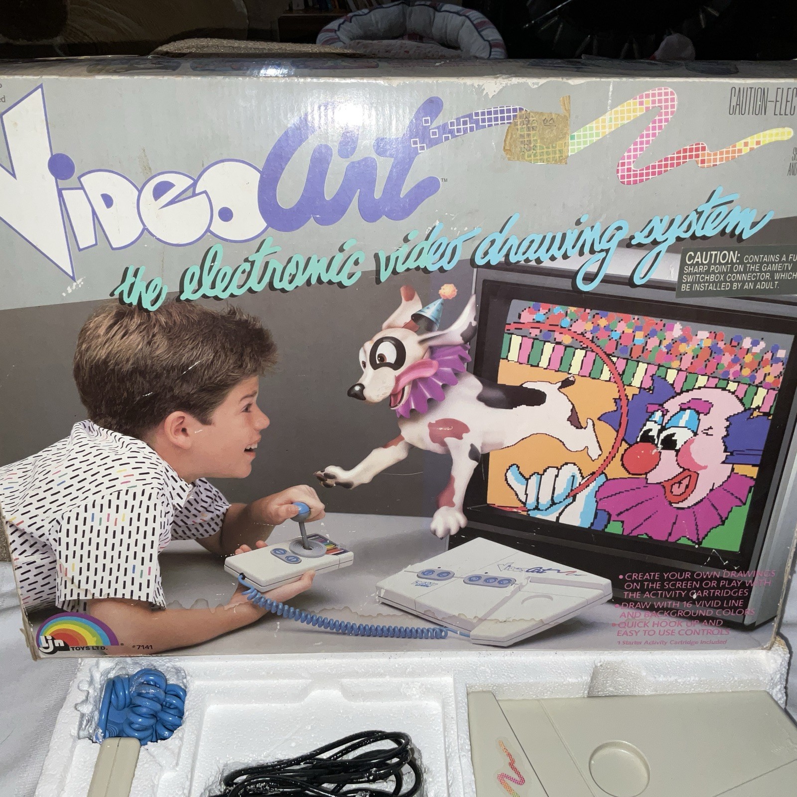 Vintage LJN Video Art Video Game Console Model 7141 CIB WORKS Complete In Box