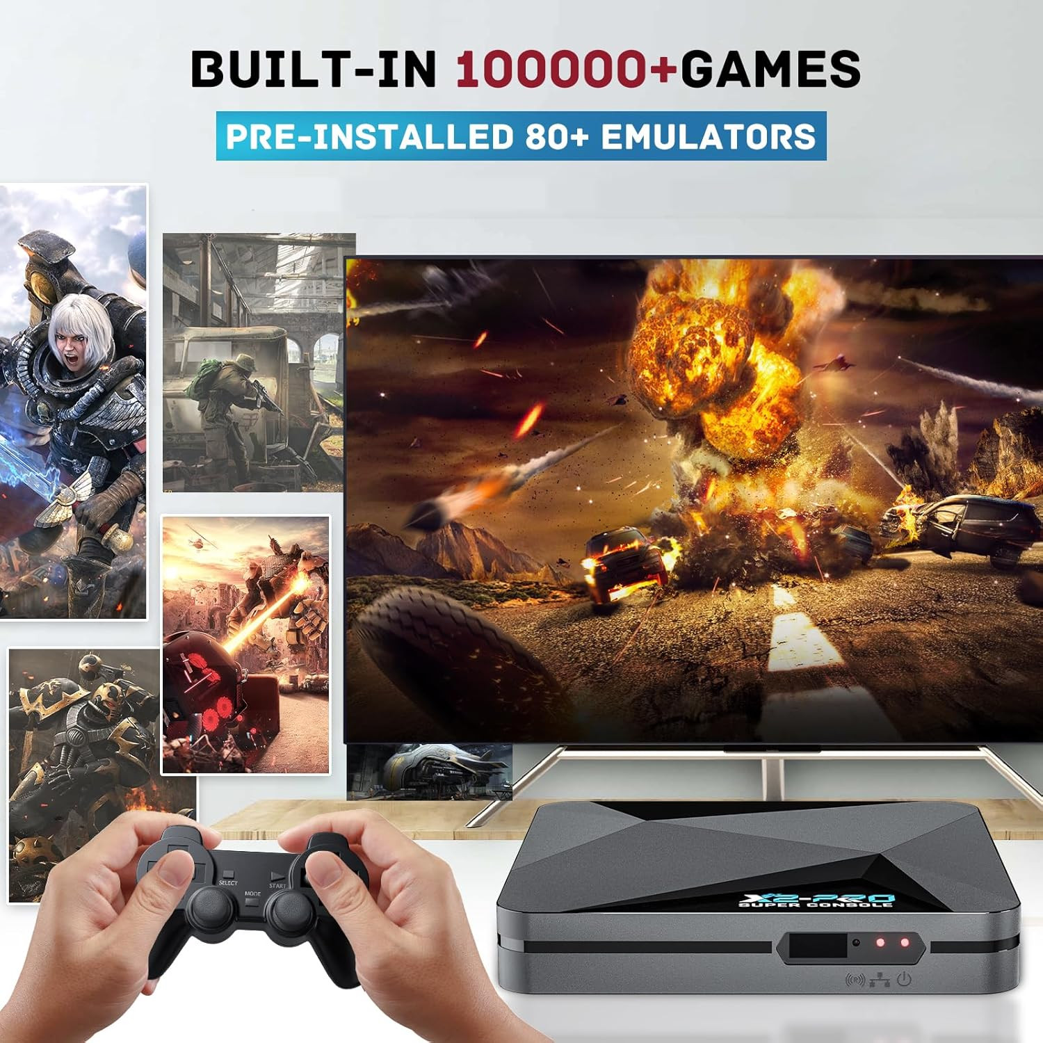 Retro Game Console, Super Console X2 Pro Built-In 100000+ Games, Video Game Cons