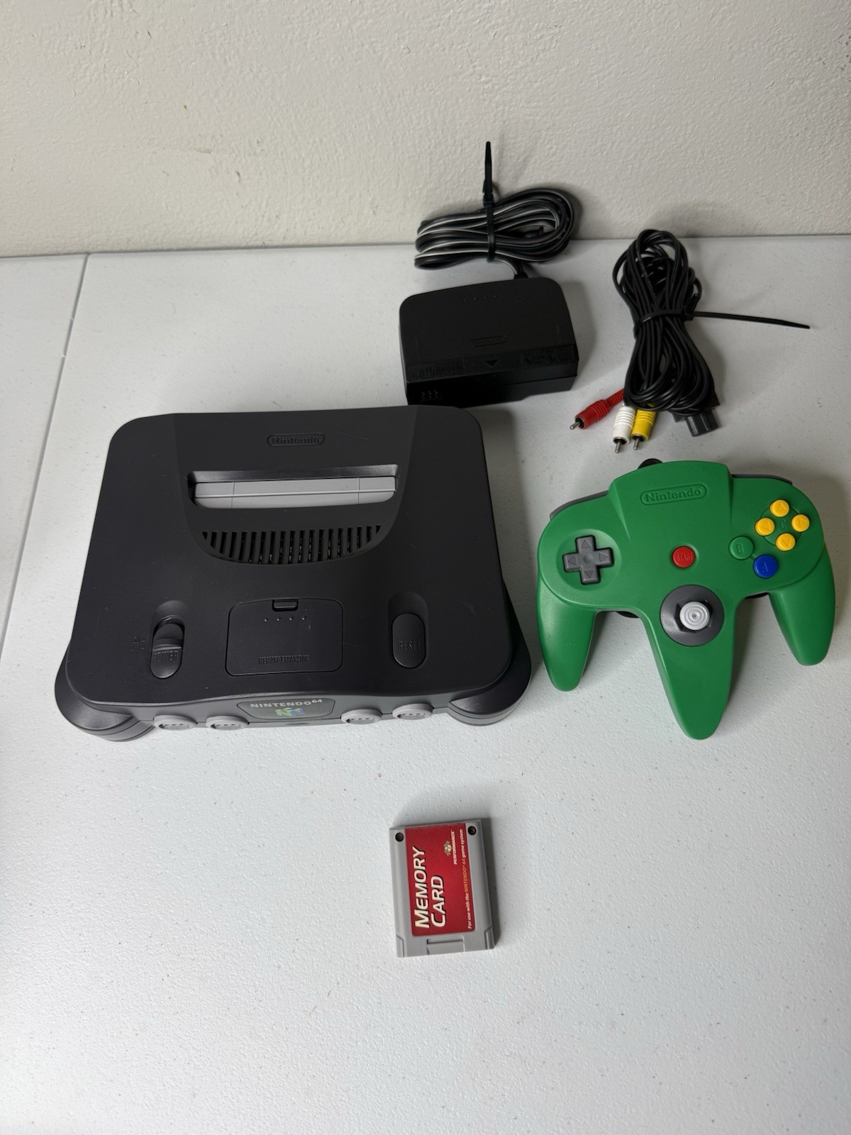 Nintendo 64 Home Console – Black With OEM Controller And Memory Card Tested