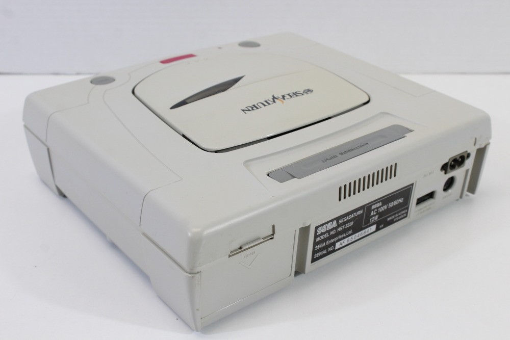 SEGA Saturn White Console Controller x2 AC AV HST-3220 SS JP Japan WORKING #4