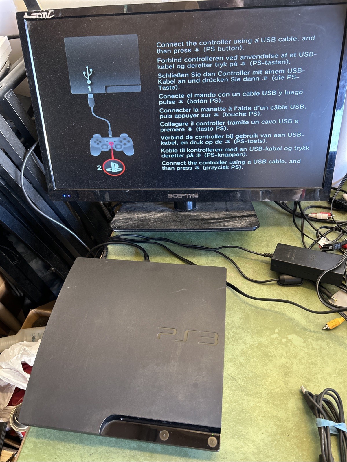 Sony PlayStation 3 PS3 Slim (CECH-3001b) 320GB Console Only Factory Reset
