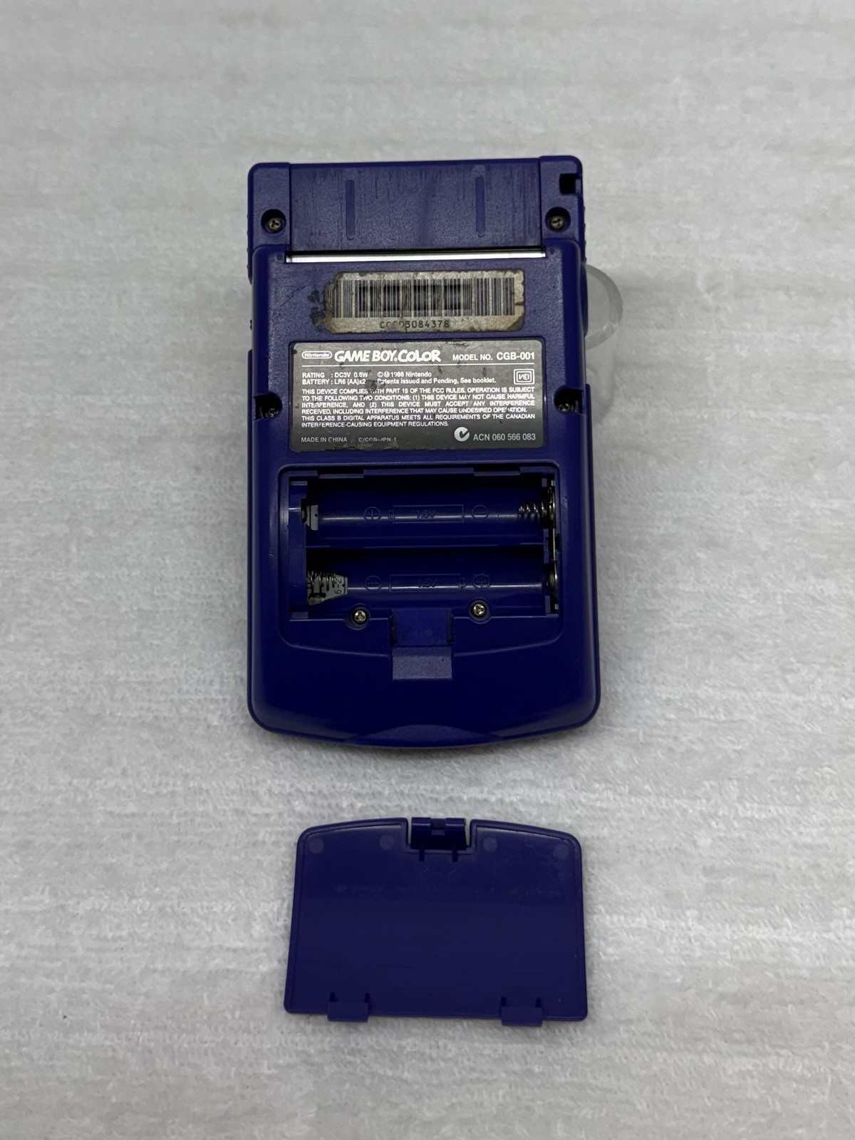 VINTAGE NINTENDO GAME BOY COLOR 1998 GRAPE PURPLE w/ TETRIS