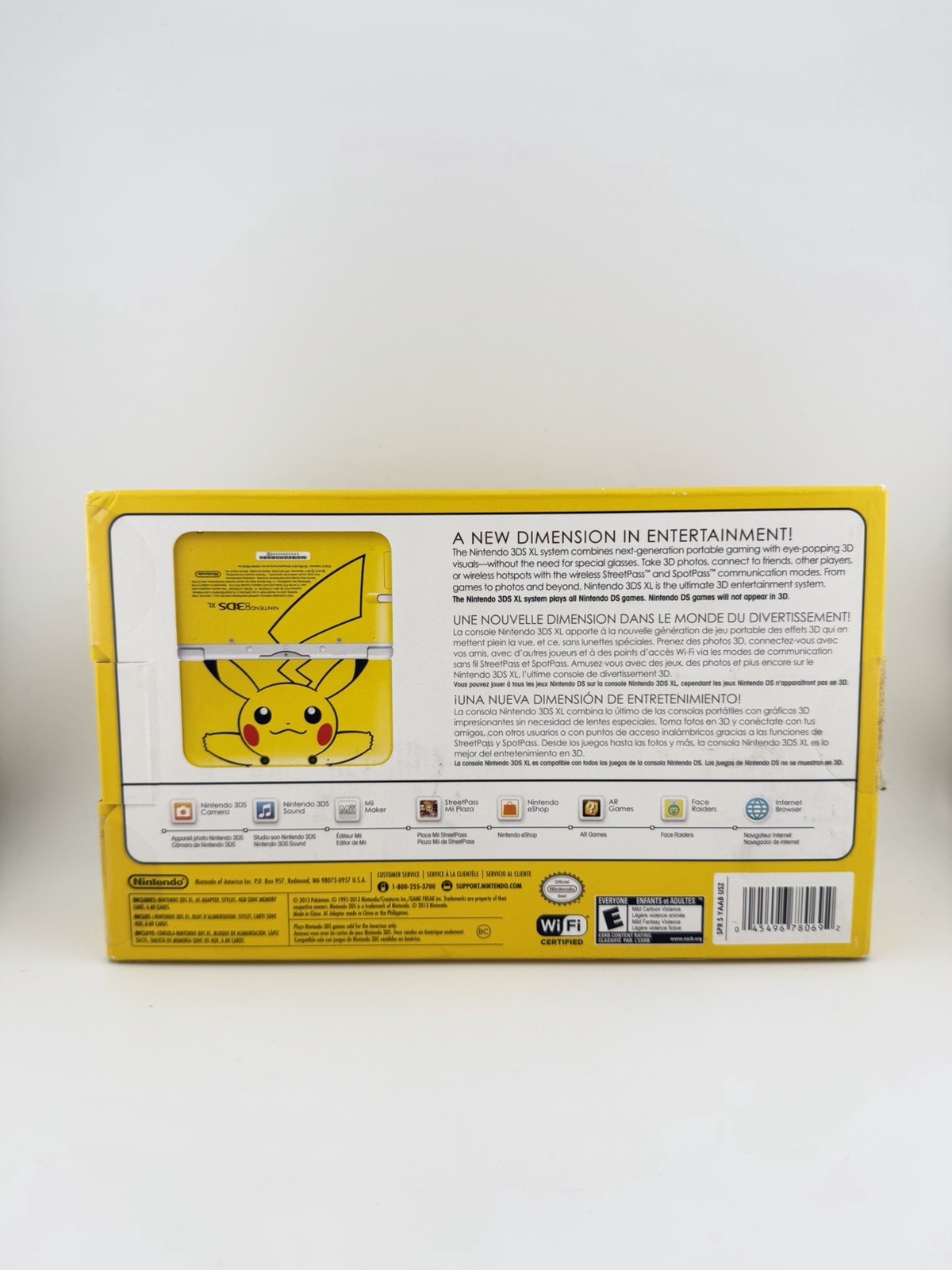 Nintendo 3DS XL Pokemon Pikachu Edition Yellow Handheld System Complete In Box