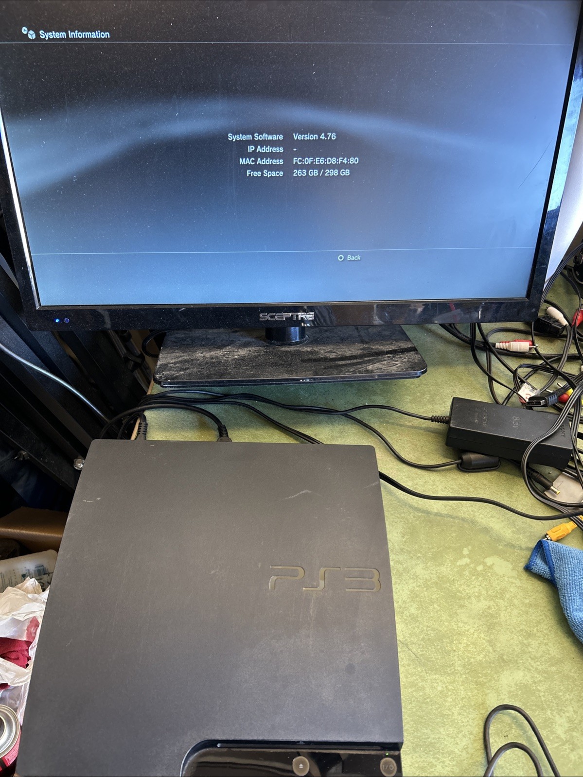 Sony PlayStation 3 PS3 Slim (CECH-3001b) 320GB Console Only Factory Reset
