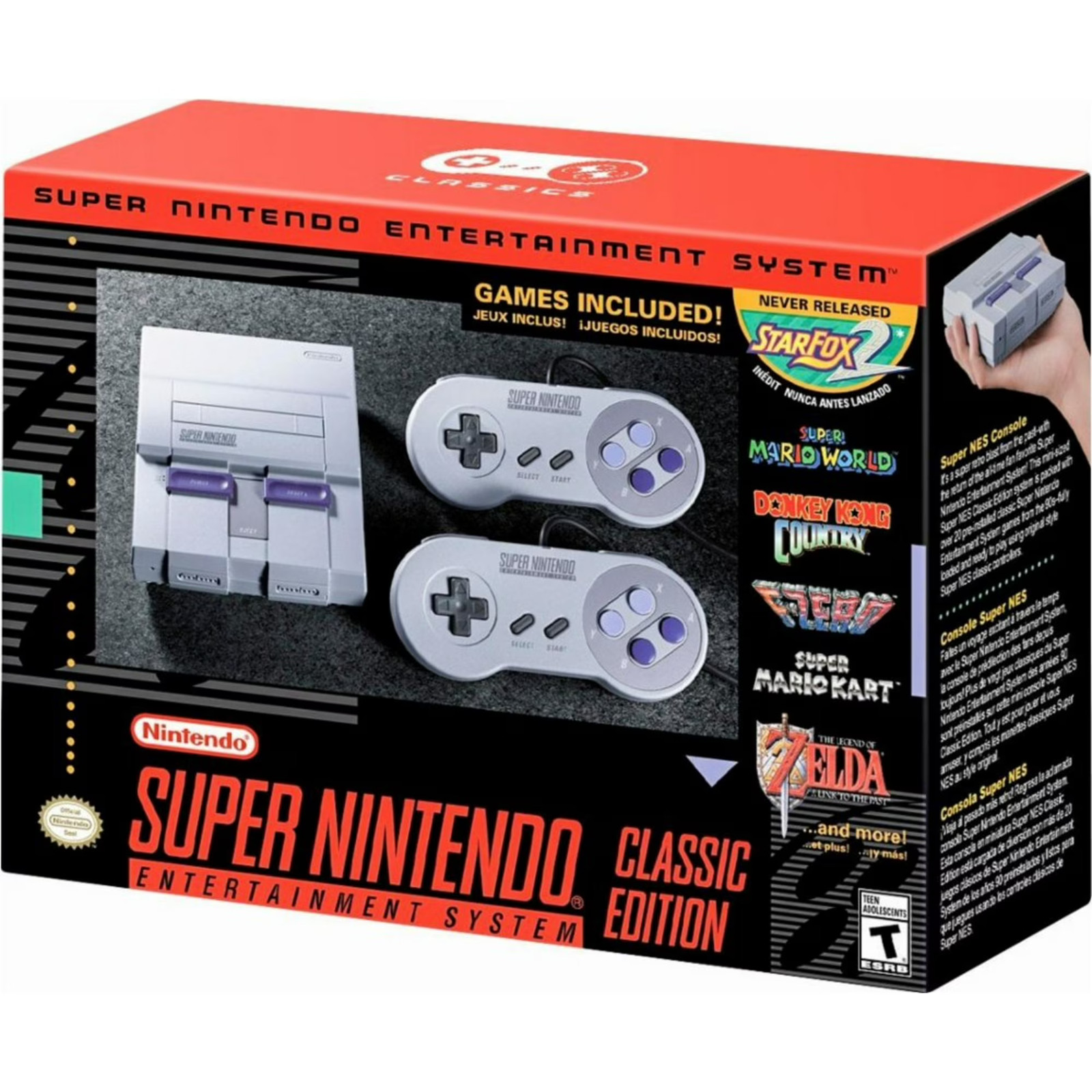 Authentic SNES Super Nintendo Classic Mini Super Entertainment Game System