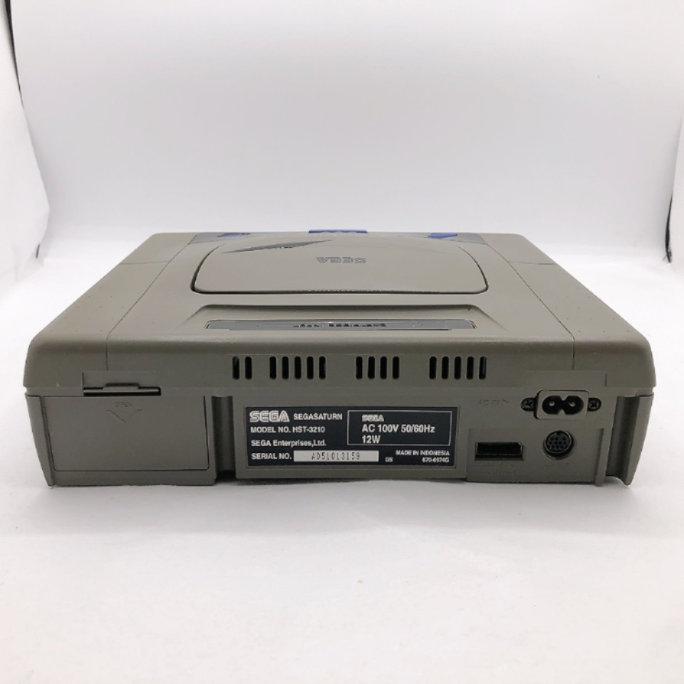 Sega Saturn Console HST-3210 Gray with 2 Controllers Japanese ver System Tested