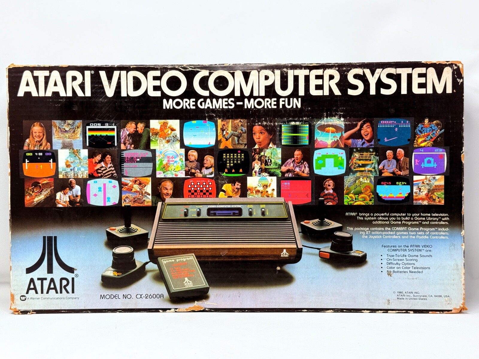 RARE Made in 🇺🇸 SUNNYVALE, USA Atari CX 2600 9-Game Bundle COMPLETE in Box CIB