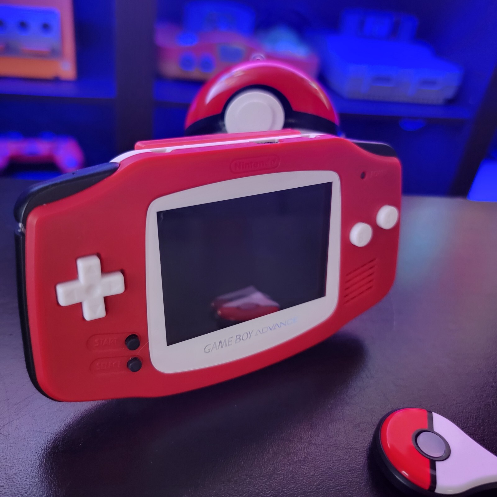 Pokemon Pokeball Game Boy Advance GBA iPS V5 Usb-C 1800 mAh Rechargeable Battery