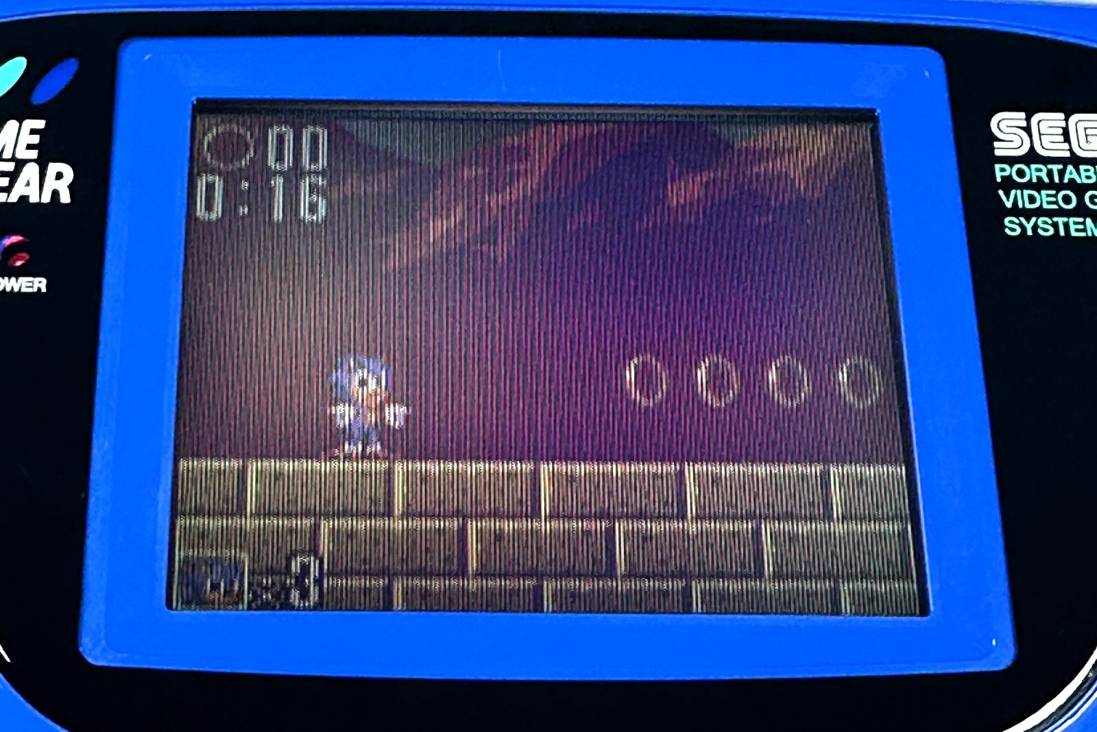 ❤️ SEGA Game Gear BLUE Console RECAPPED w CERAMIC SMD Caps, Glass Lens, Game