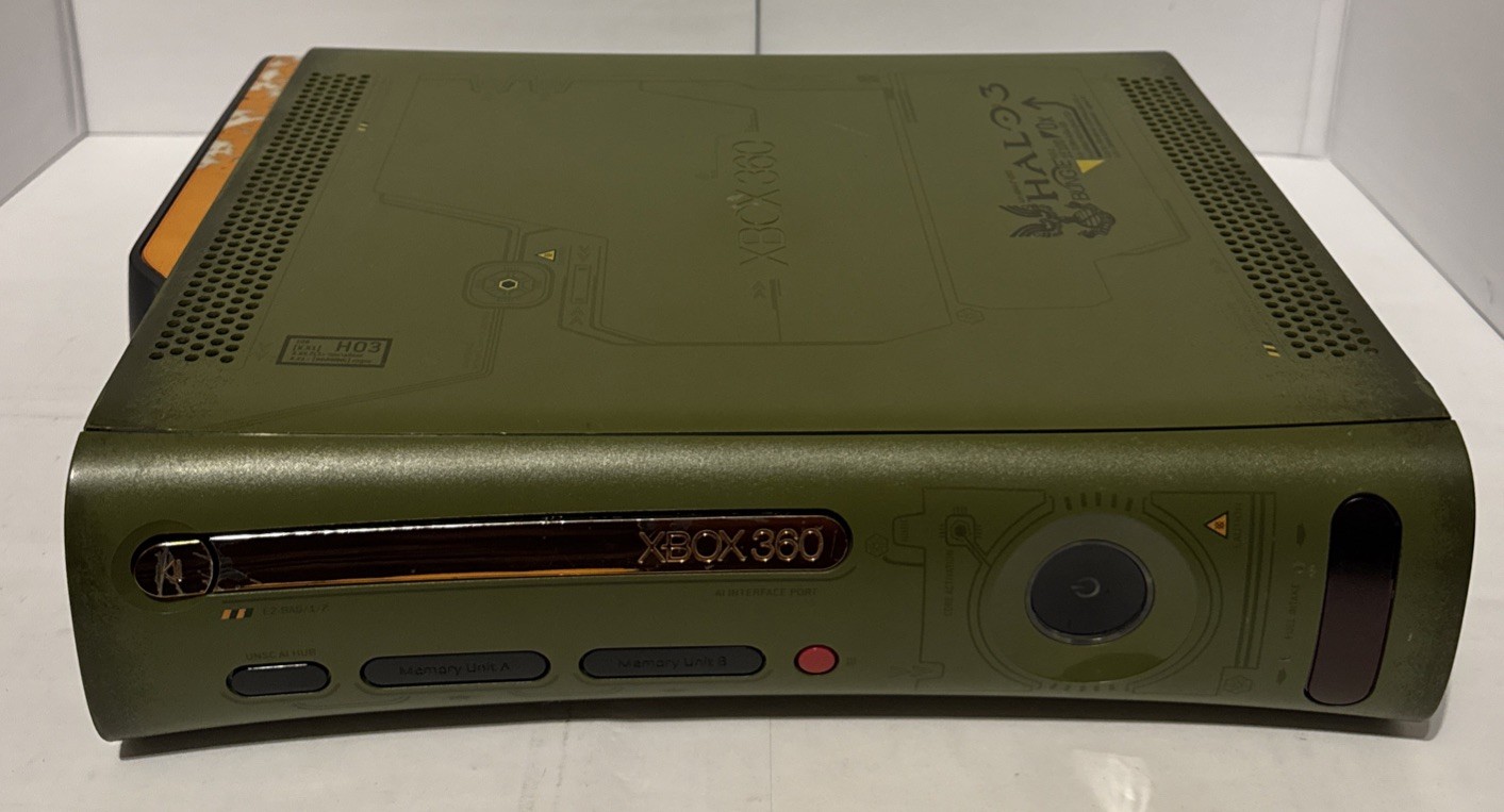 Halo 3 Special Edition Xbox 360 Console Only w OEM 20GB HDD Deep Cleaned 👀 Read