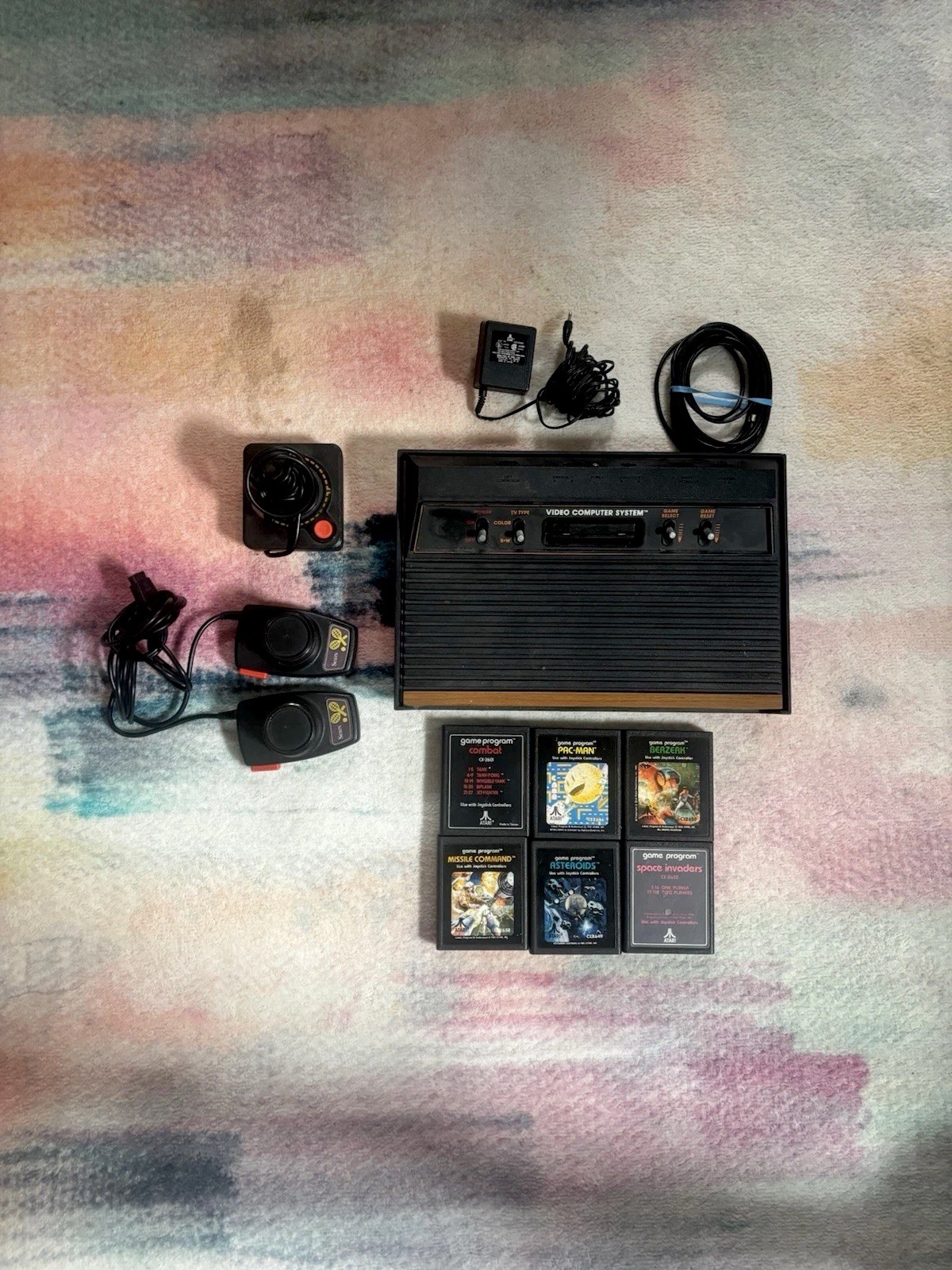 Original Atari Console 6 Games, Joystick, Paddles Controllers, Bonus HDMI Cord