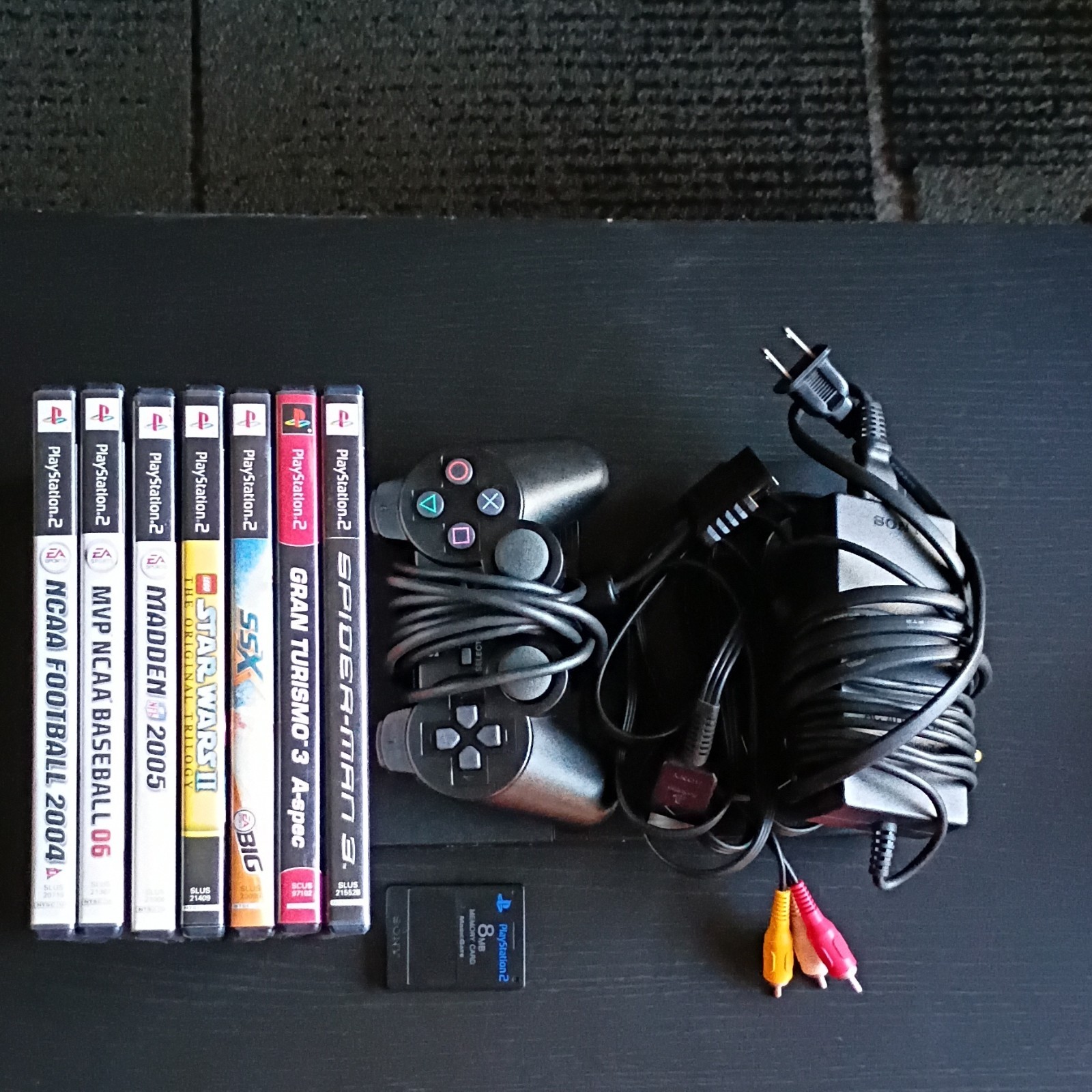 PS2 Slim Console Spiderman 3 Bundle: 7 Games, Controller & Memory Card (Tested)