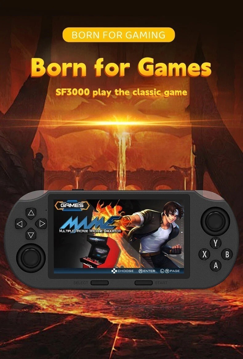 SF3000 Retro Handheld Game Console–4.5″IPS,3000mAh,20000 Games,Portable Player