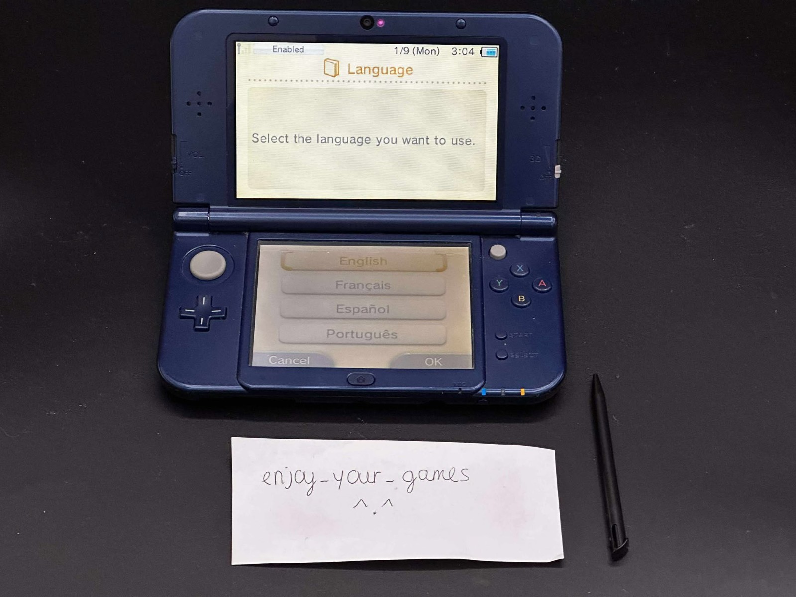 Nintendo New 3DS XL LL Blue | English | Charger | Stylus – SHIP IN 1-DAY