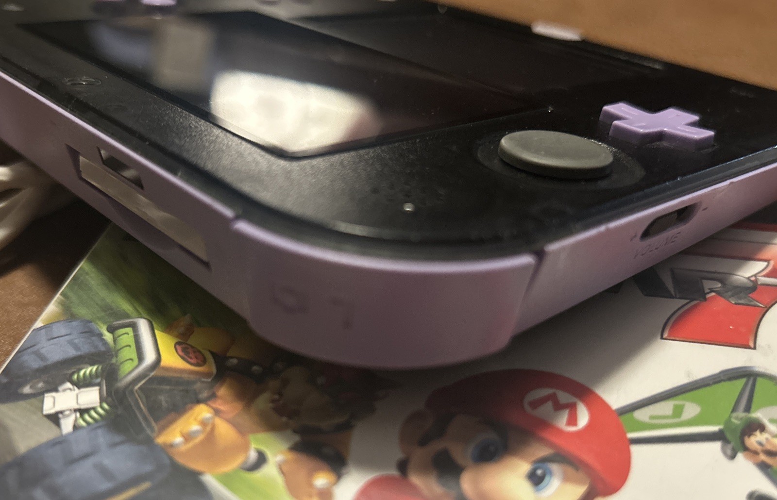 Nintendo 2DS Lavender Purple & Clear Black U/C USA Games Mariokart & Super Mario