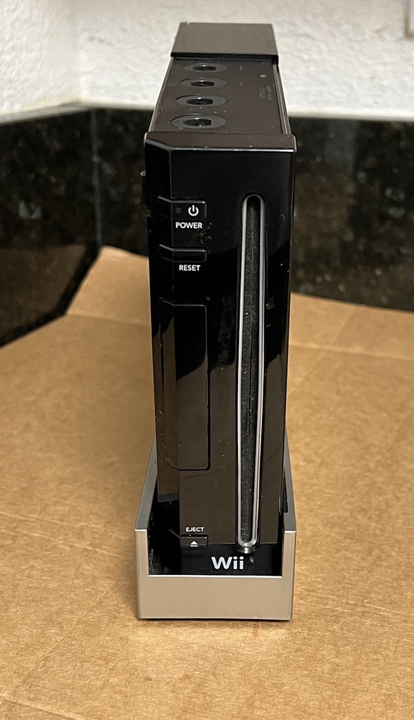 Nintendo Wii RVL-101 512MB Black W/OEM Wii Motion Plus Controller & Cords Tested