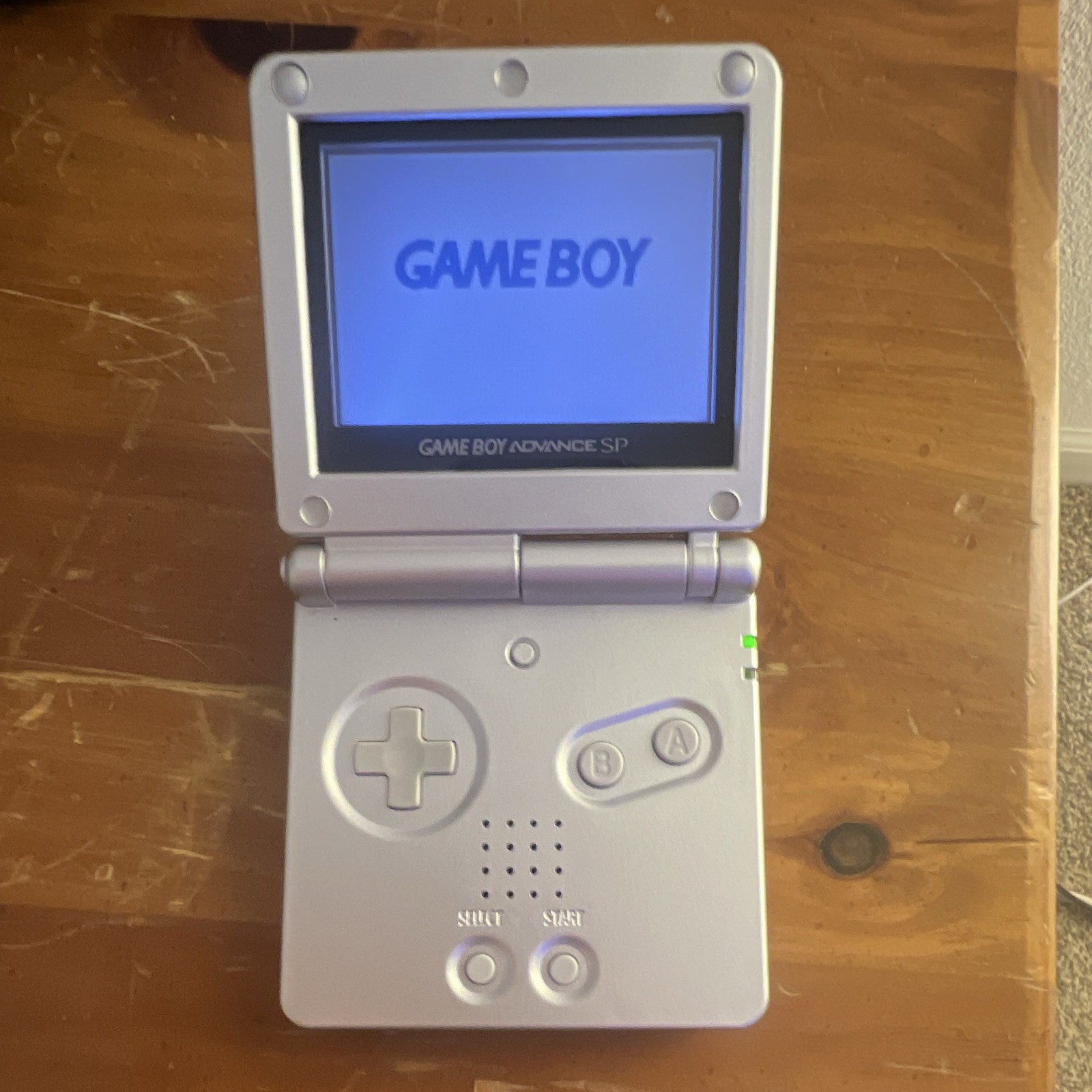 Nintendo Game Boy Advance SP AGS-001 Silver Handheld Console w/ AC Adapter