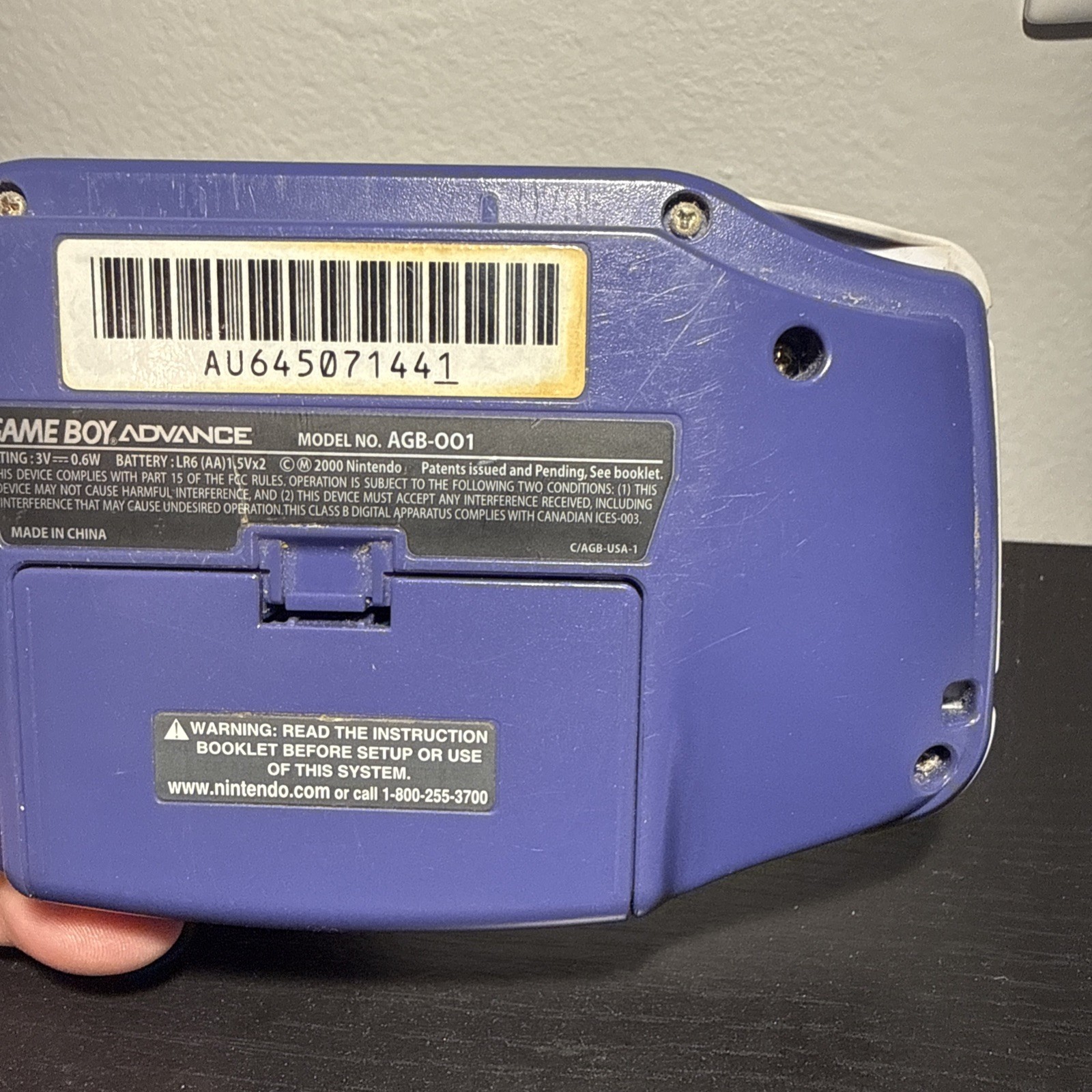 Nintendo Game Boy Advance Handheld System – Indigo (AGB-001)