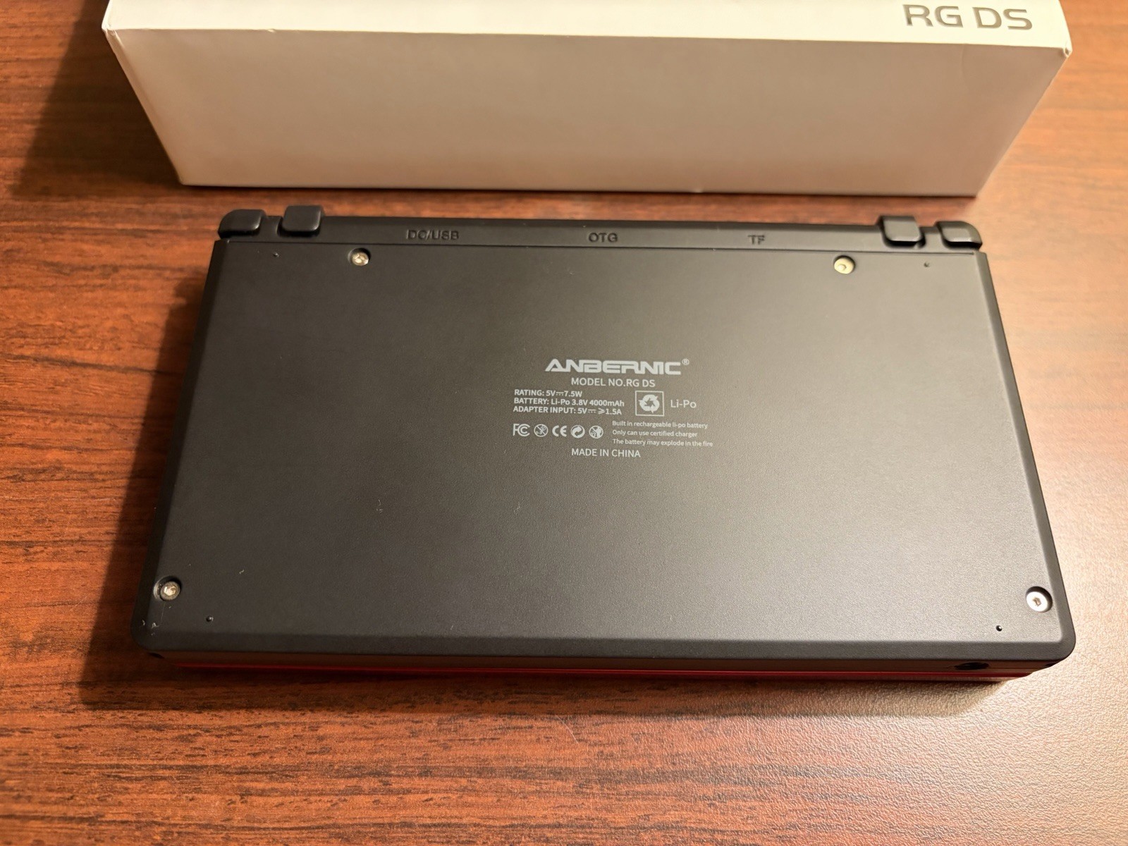 Anbernic RG DS (Red / Black) + 128gb Micro SD – Excellent Condition (No Games)