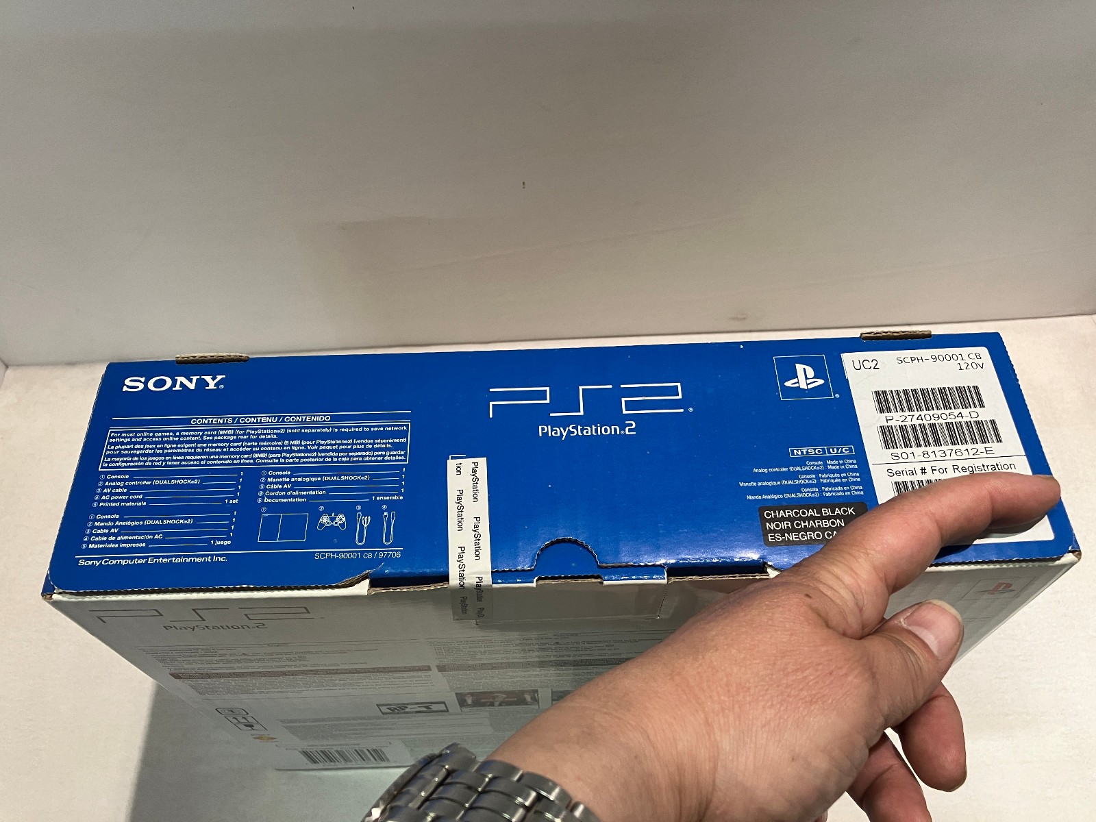 PS2 Slim Console NTSC USA/Canada SCPH-90001 Sony Playstation 2 System Black 2008