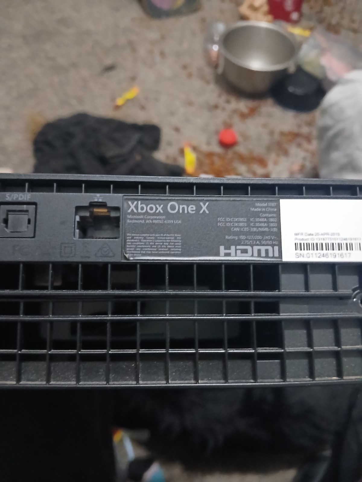 Xbox One x 4K 1TB 1787 Parts Or Repair