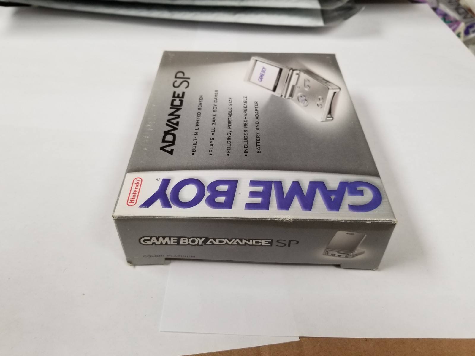Nintendo GameBoy Advance SP In Box Platinum Silver System Complete