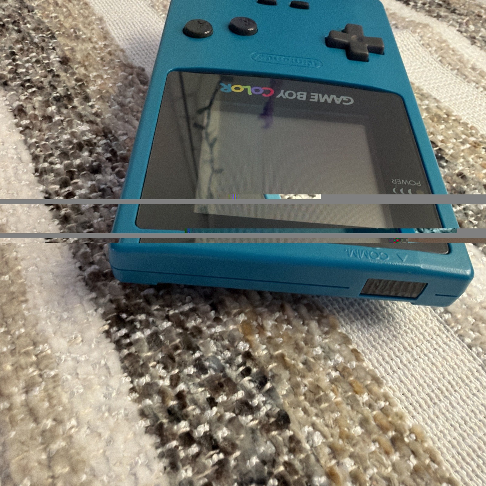Nintendo Game Boy Color Game Console – Teal – CGB-001 w/ Tetris Cartridge Bundle