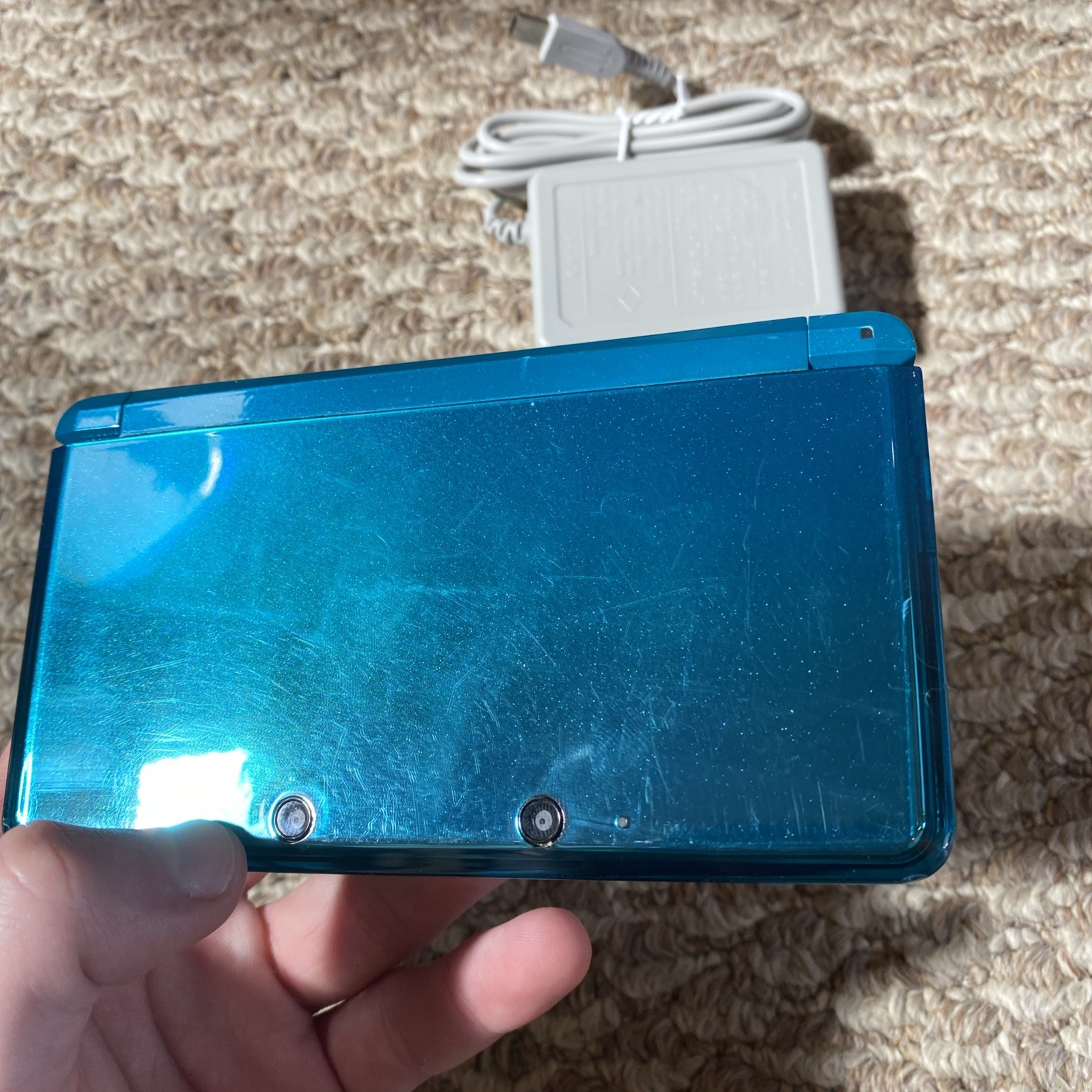 Nintendo 3DS Aqua Blue Handheld Handheld Console System CTR-001 Tested USA