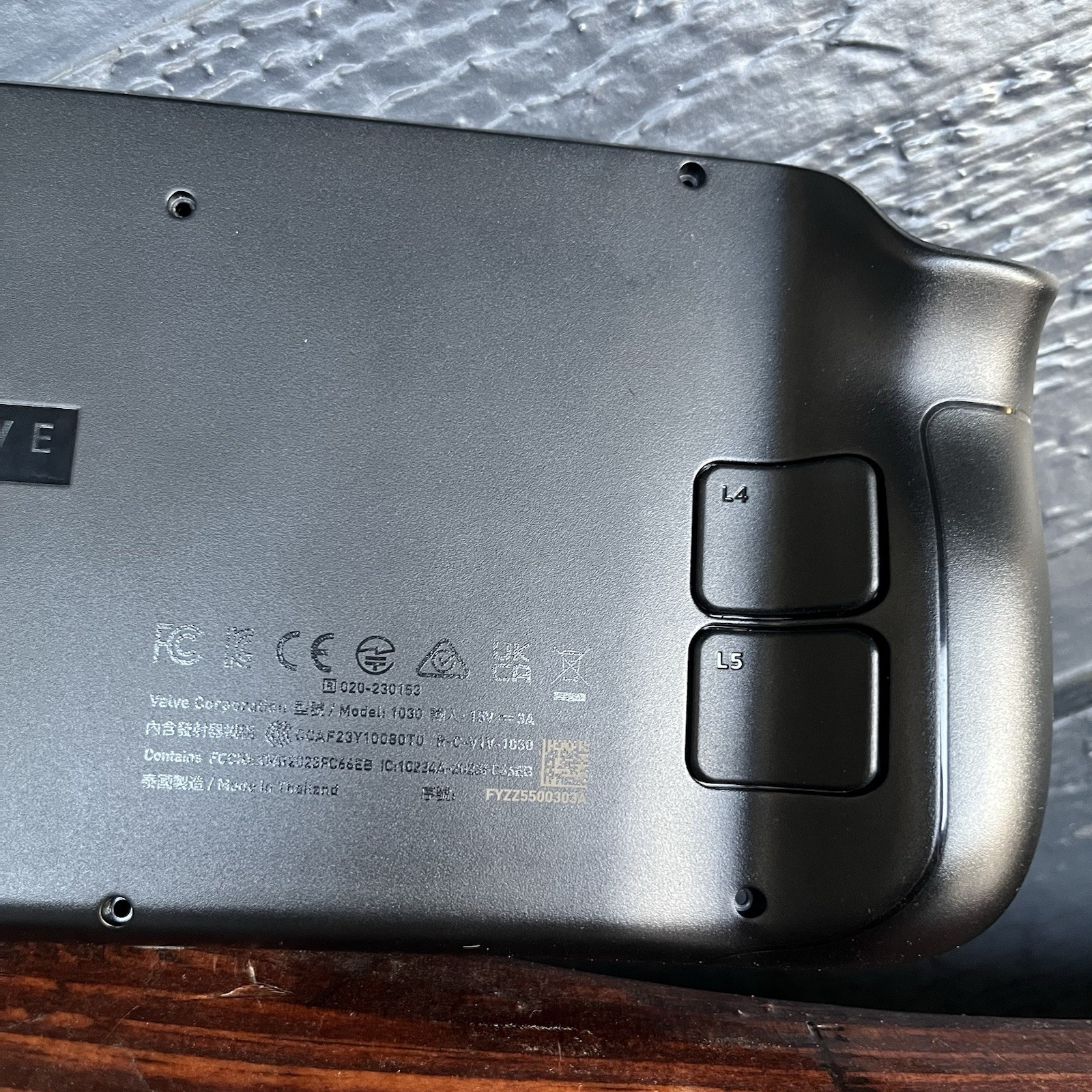 Steam Deck Original OEM Stock Back Plate – Black