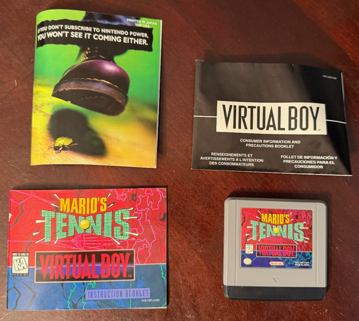 Nintendo Virtual Boy Console CIB w/AC Adapter, 5 games, Near Mint Cond