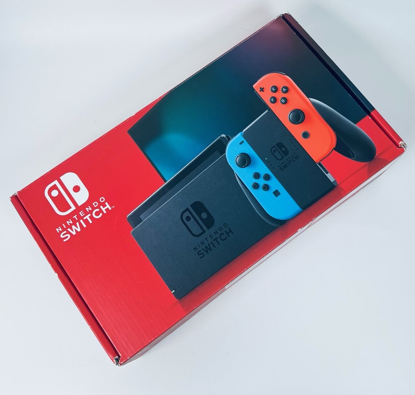 Nintendo Switch Console Neon Blue/Red Joy-Con Set Boxed Excellent Condition Test