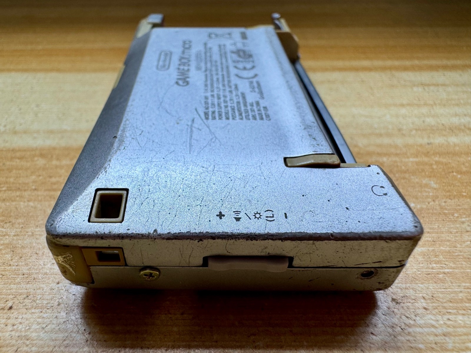Nintendo Gameboy Micro OXY001 Metallic Silver Handheld Console – Parts or Repair