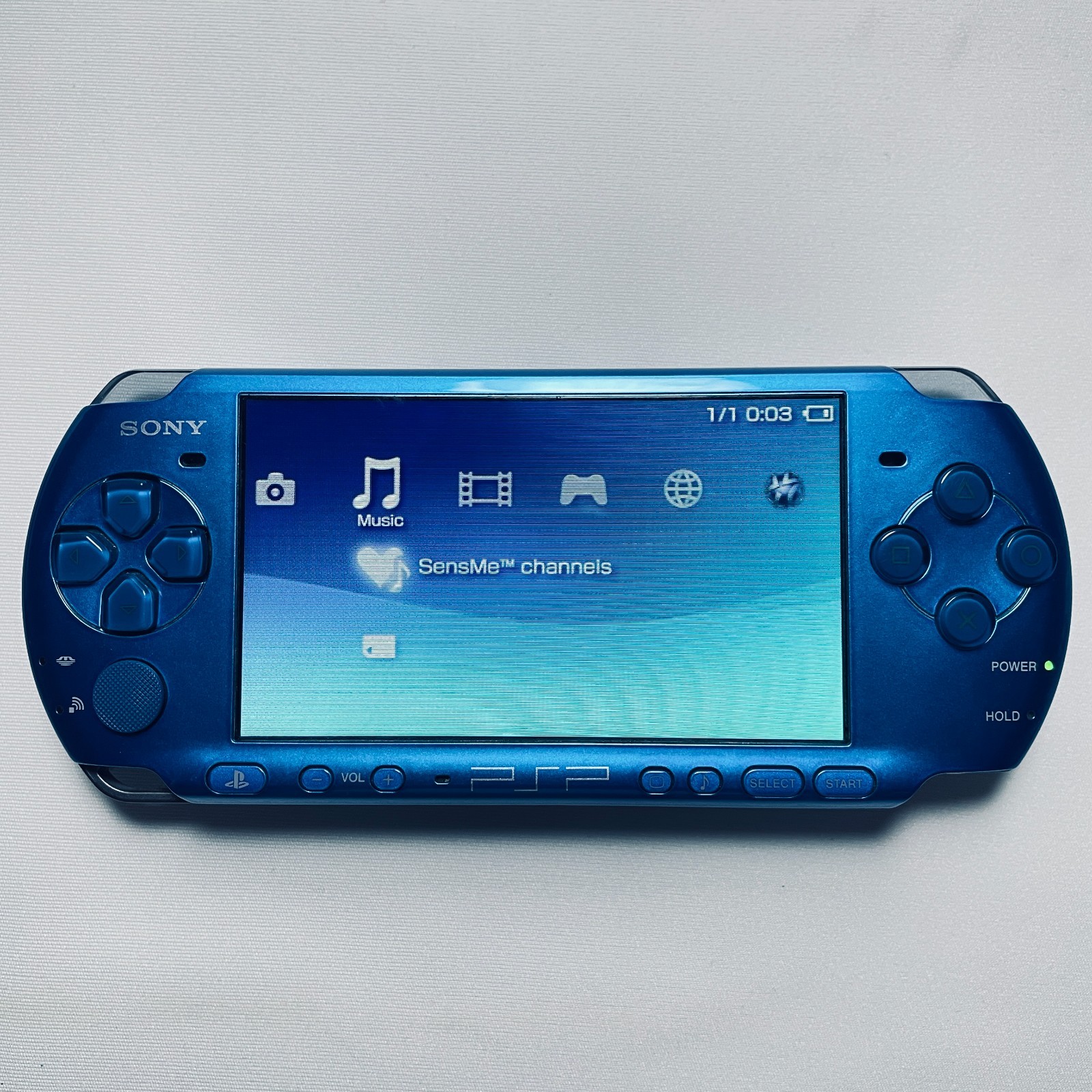 Sony PlayStation Portable PSP-3000 Vibrant Blue Console Japan Working Tested #14