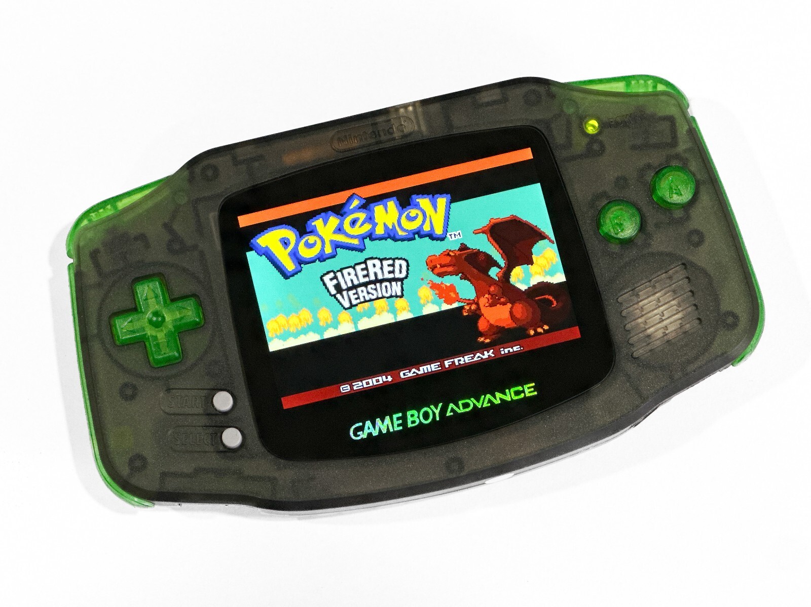 Nintendo Game Boy Advance GBA V5 IPS LCD CLEAR BLACK USB-C Rechargeable Battery
