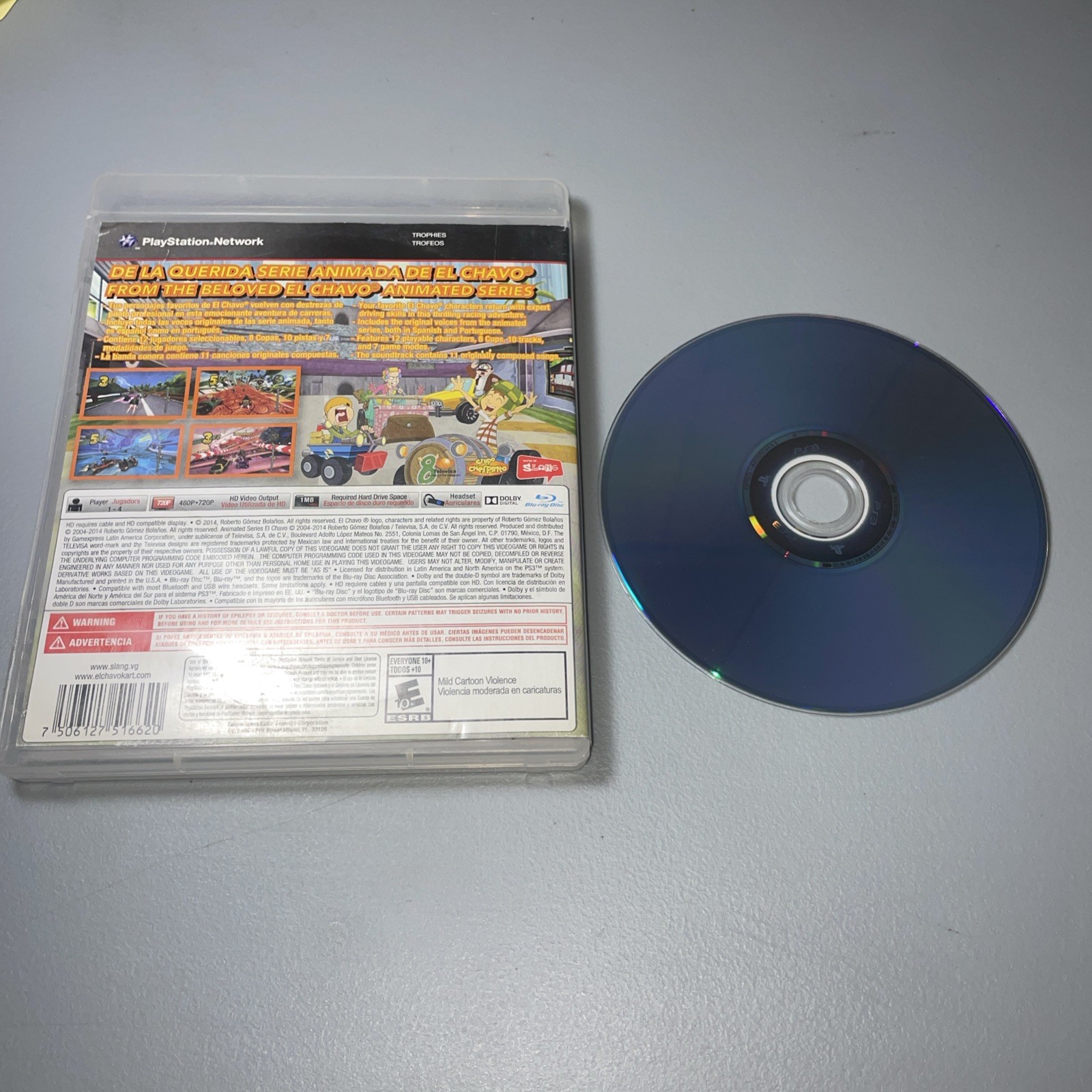 El Chavo Kart Sony Playstation 3 PS3, 2014 Racing Video Game RARE No Manual