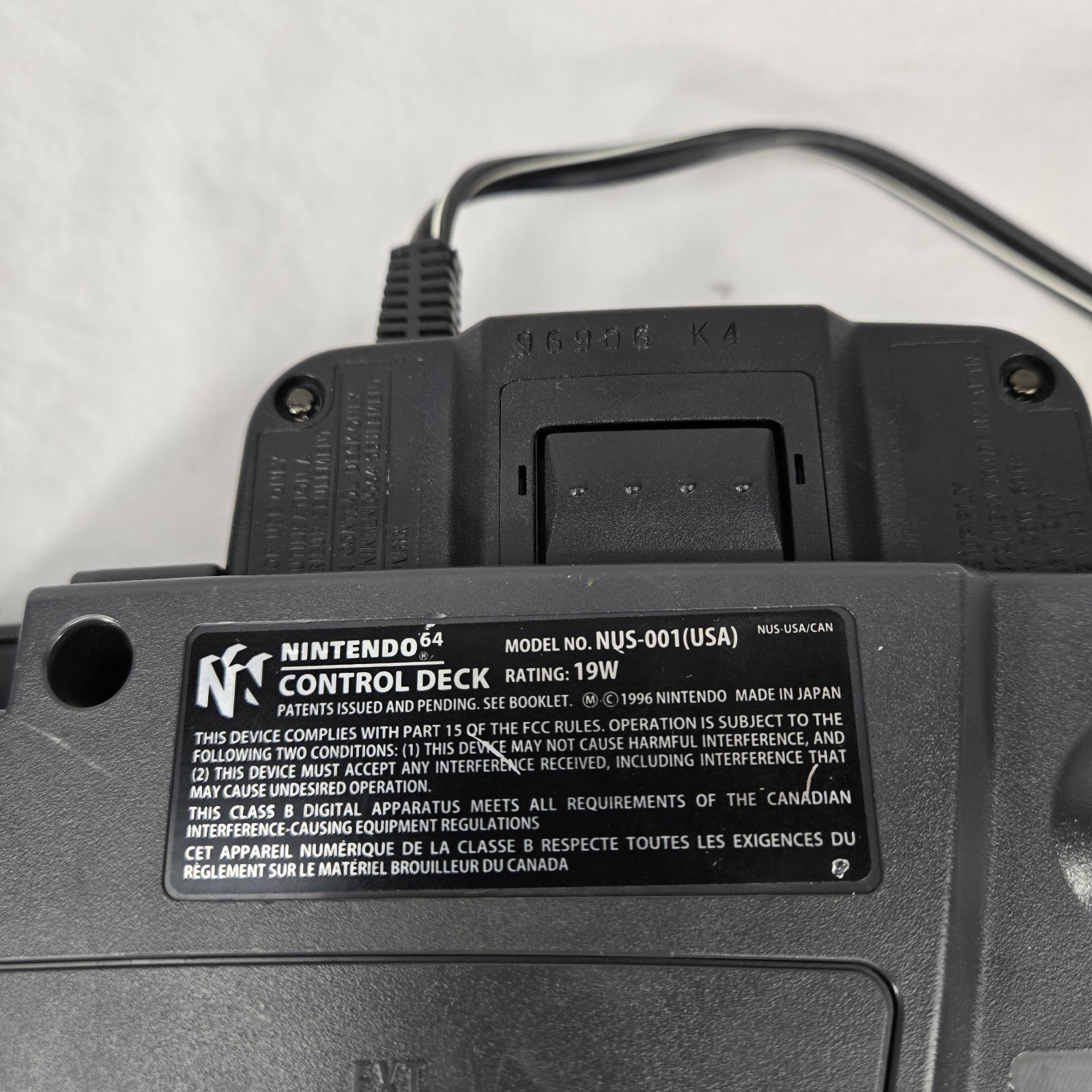 Nintendo 64 N64 Console NUS-001 USA W Power Cord TESTED Works