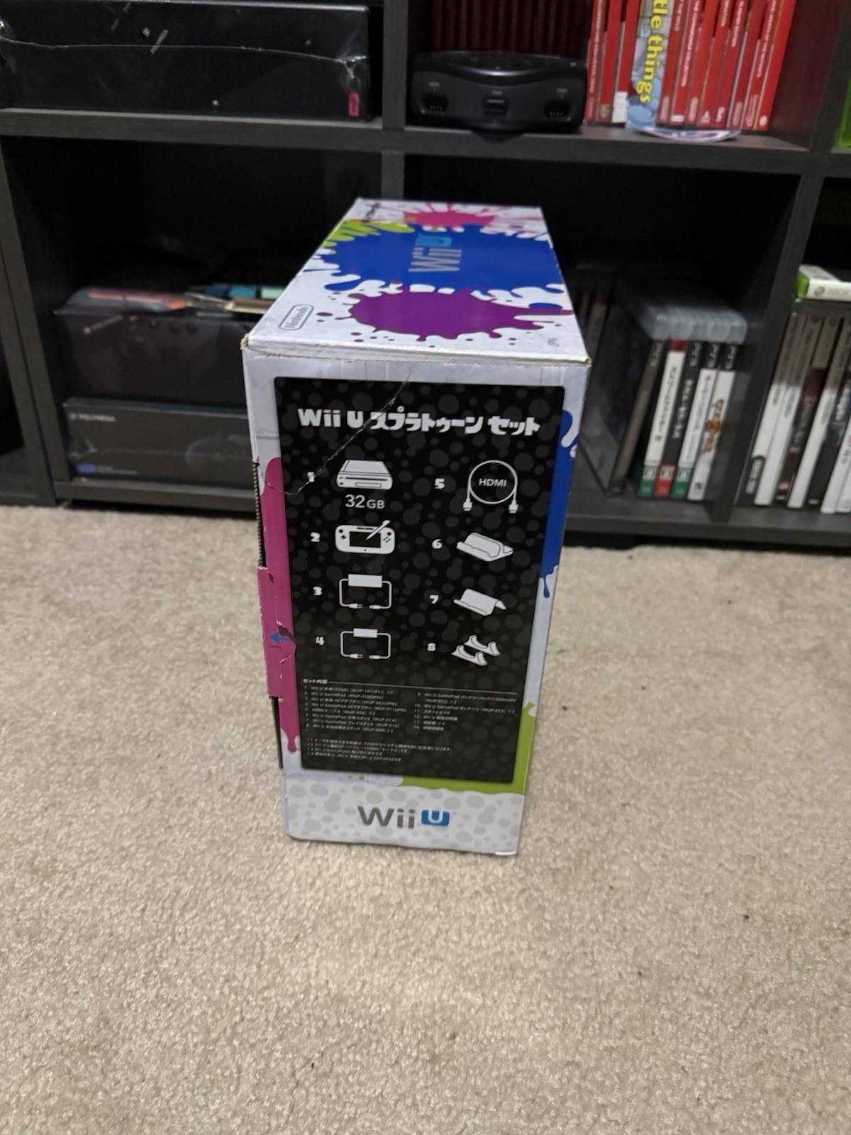 Nintendo Wii U 32GB Splatoon Set Console Boxed CIB White NTSC-J Japan Tested