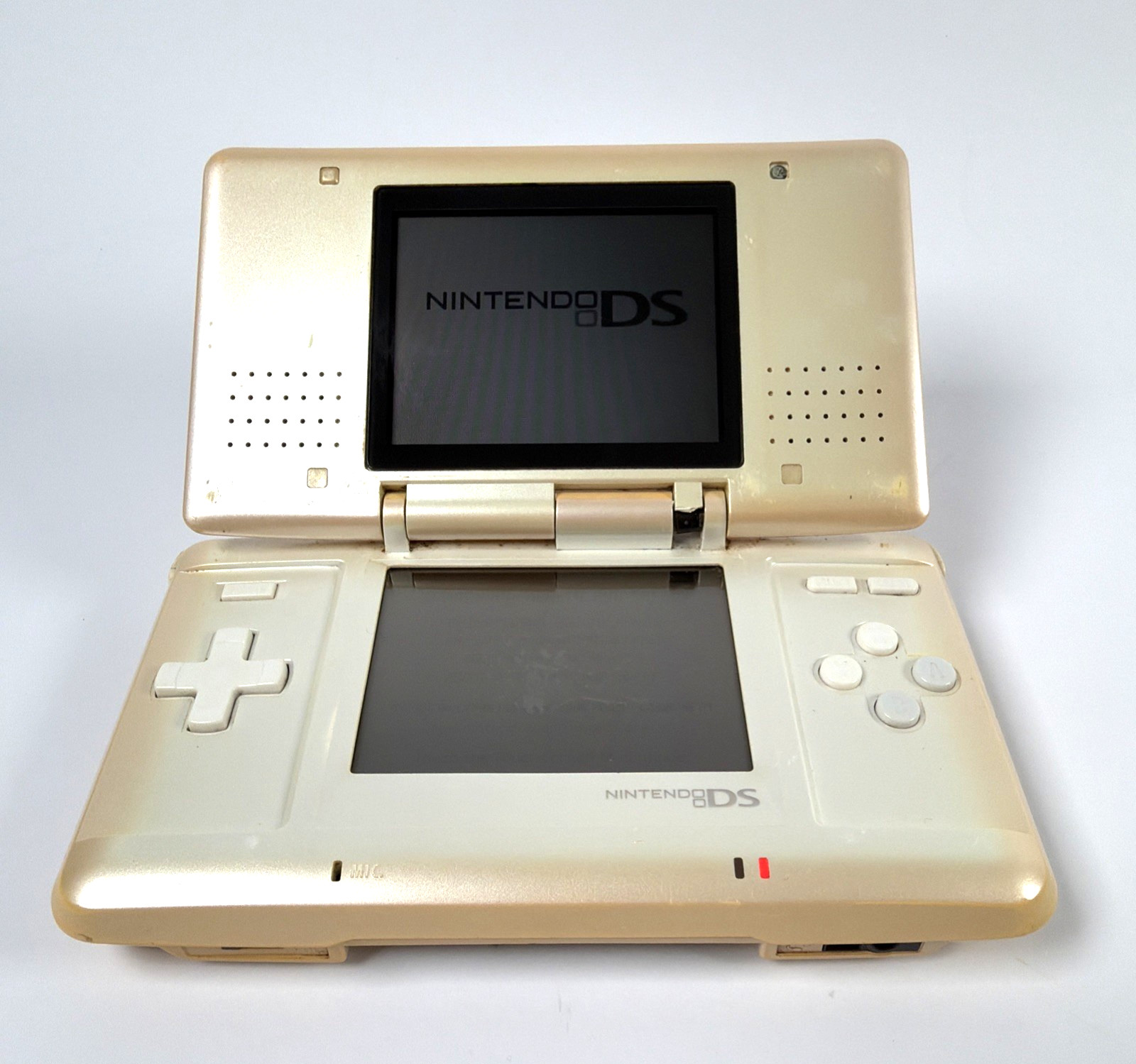 Nintendo DS Original White – Broken Hinge (AS-IS, READ), Incl. Stylus + Charger