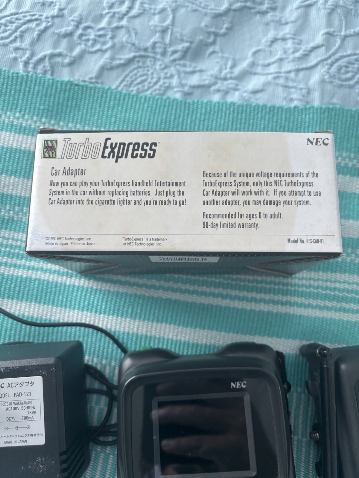 NEC Turbo Express Handheld W Car Adapter/tv Tuner And Plug