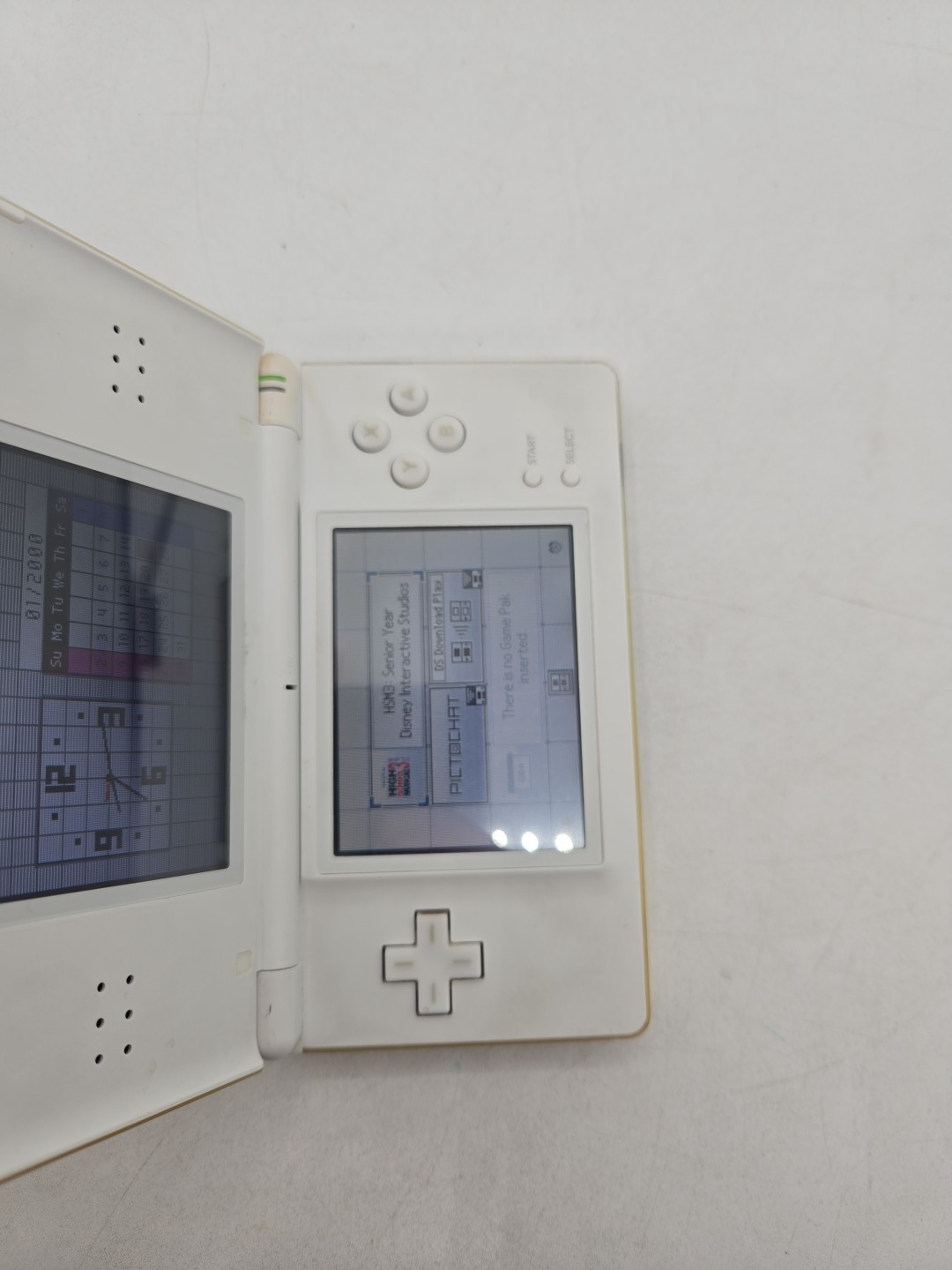 Nintendo DS Lite Polar White Handheld System Bundle Charger Game Stylus Clean!!!